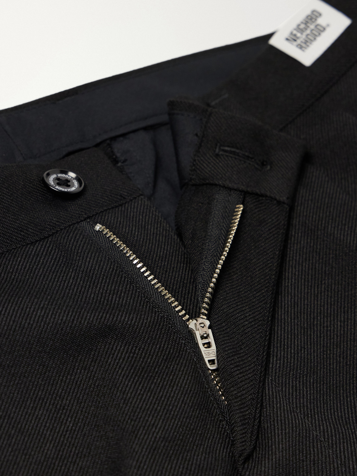 Tapered Pleated Twill Trousers