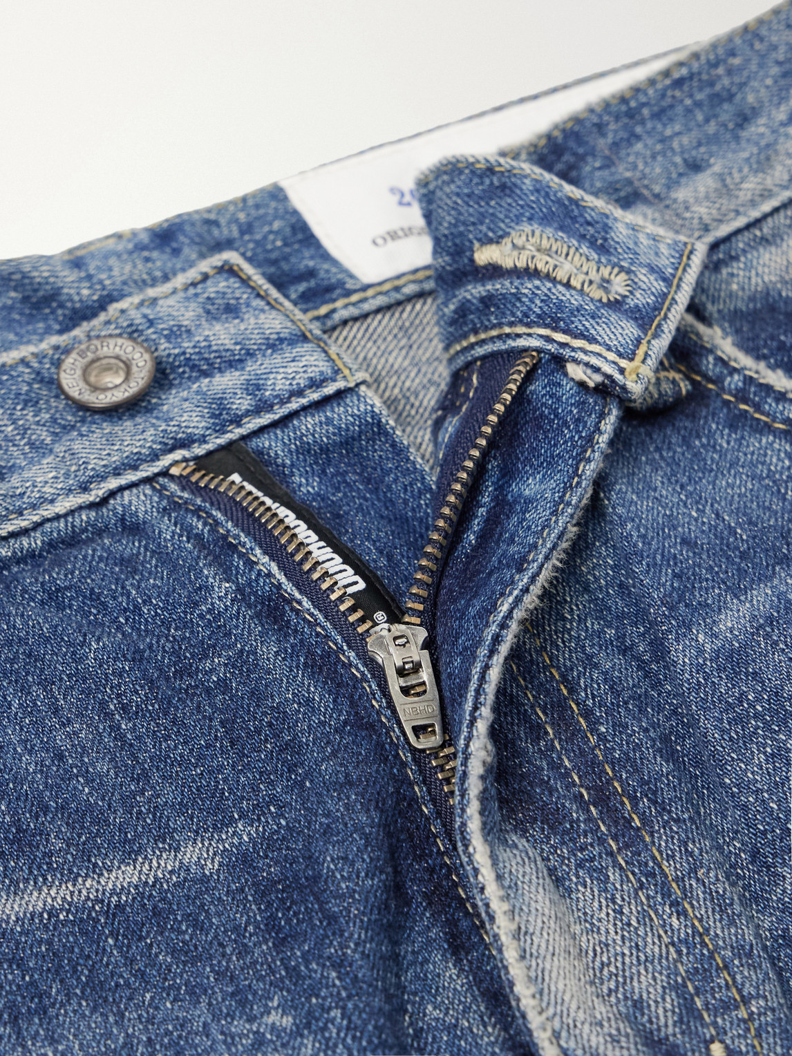 Savage Straight-Leg Distressed Embroidered Jeans