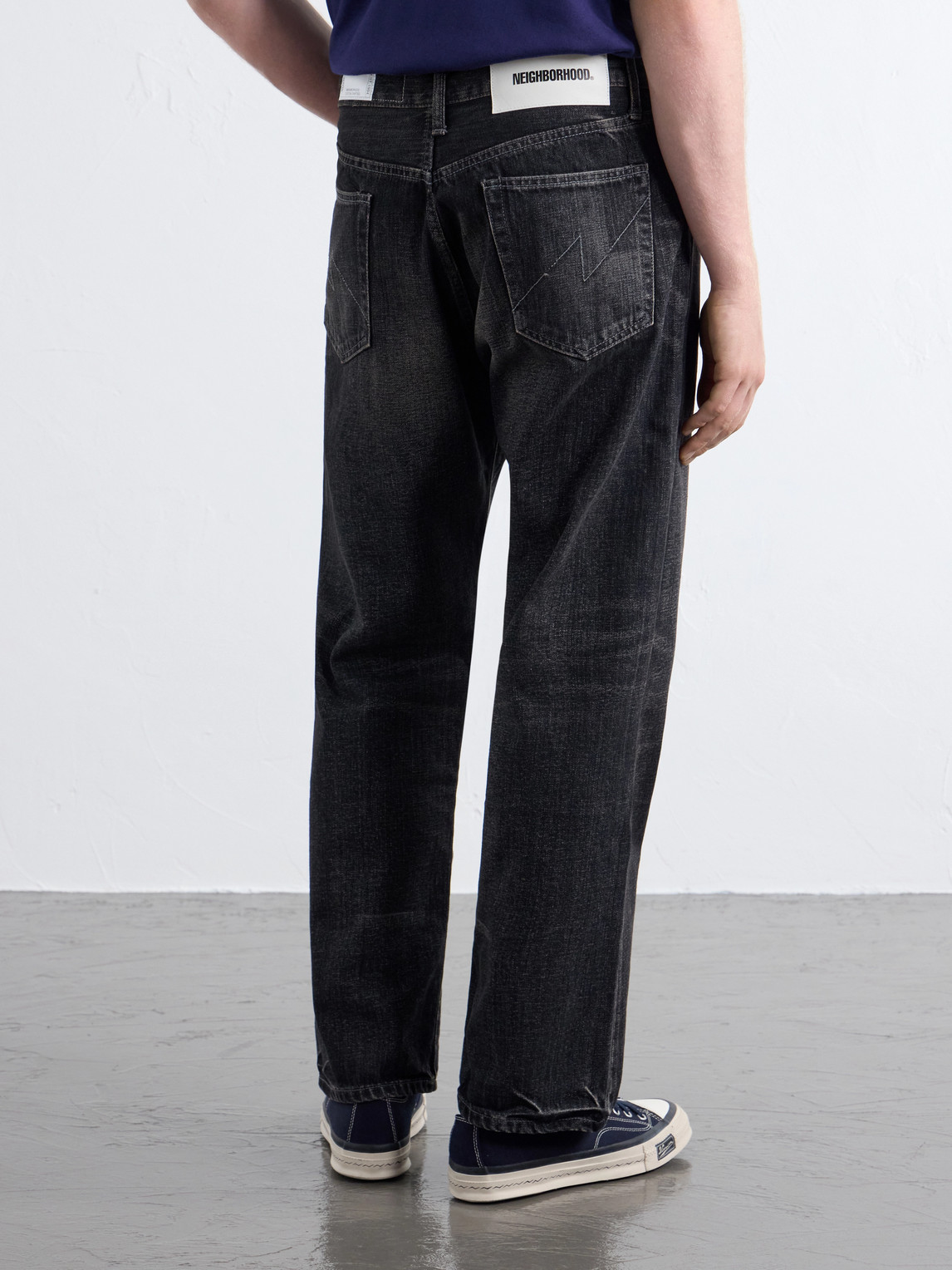 Washed Straight-Leg Jeans