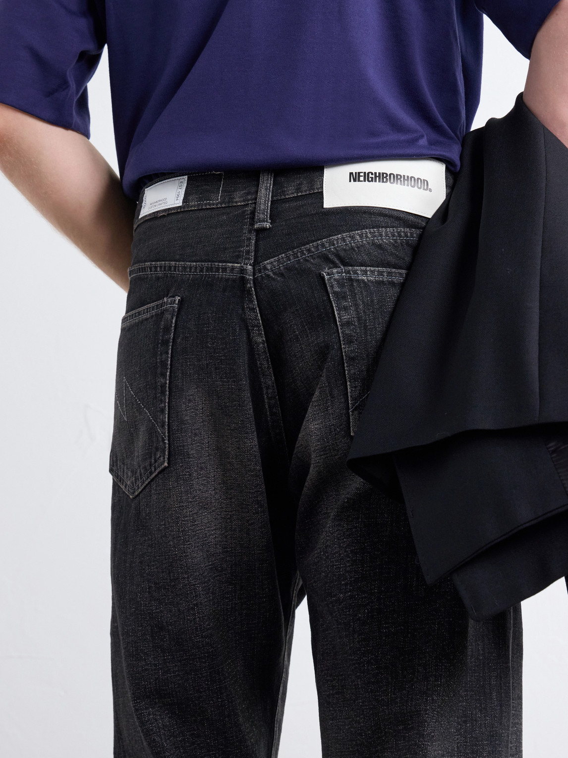 Washed Straight-Leg Jeans