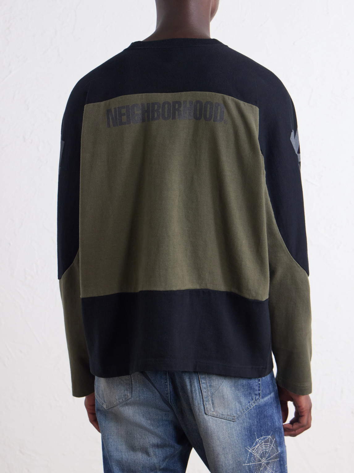 Hockey Logo-Appliqué Panelled Cotton-Jersey T-Shirt