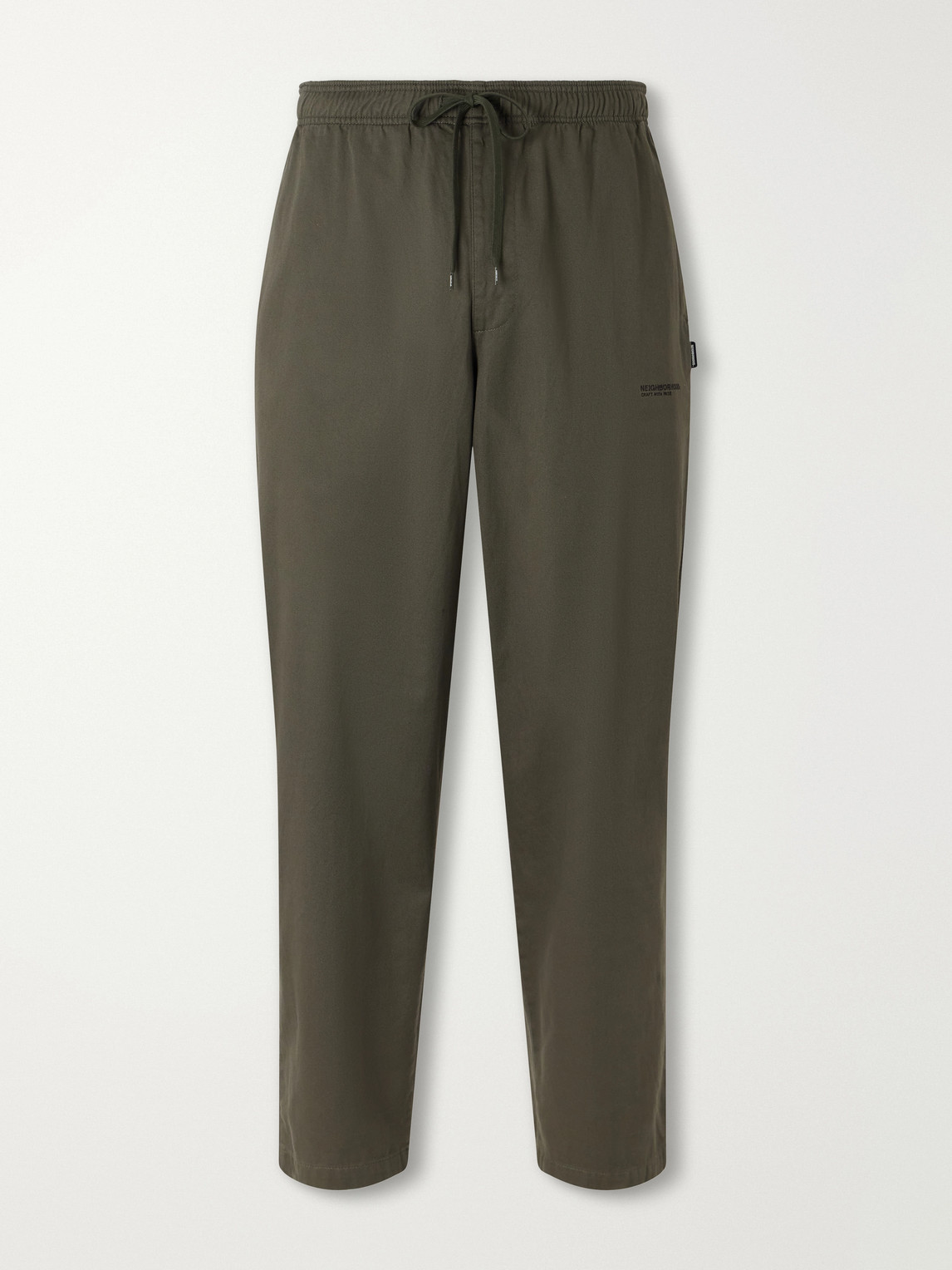 Straight-Leg Logo-Detailed Cotton-Twill Drawstring Sweatpants