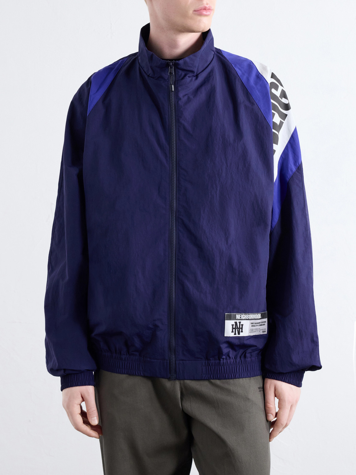Logo-Print Colour-Block Taffeta Track Jacket