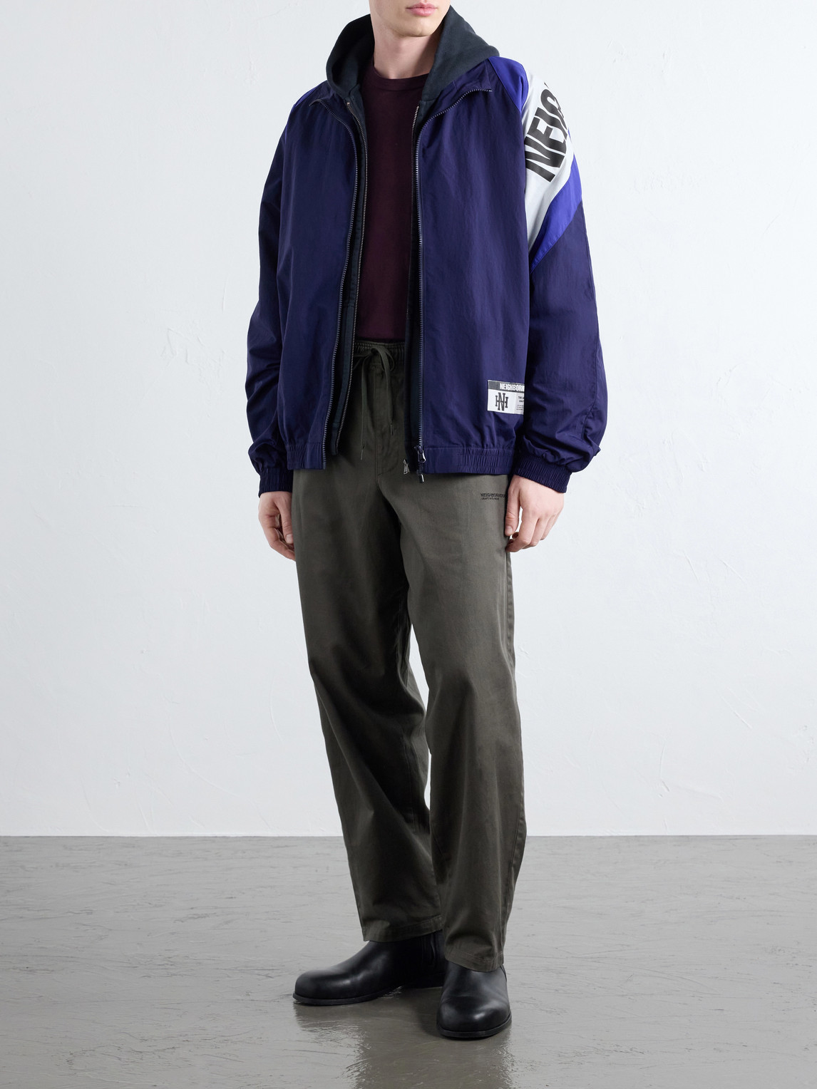 Logo-Print Colour-Block Taffeta Track Jacket