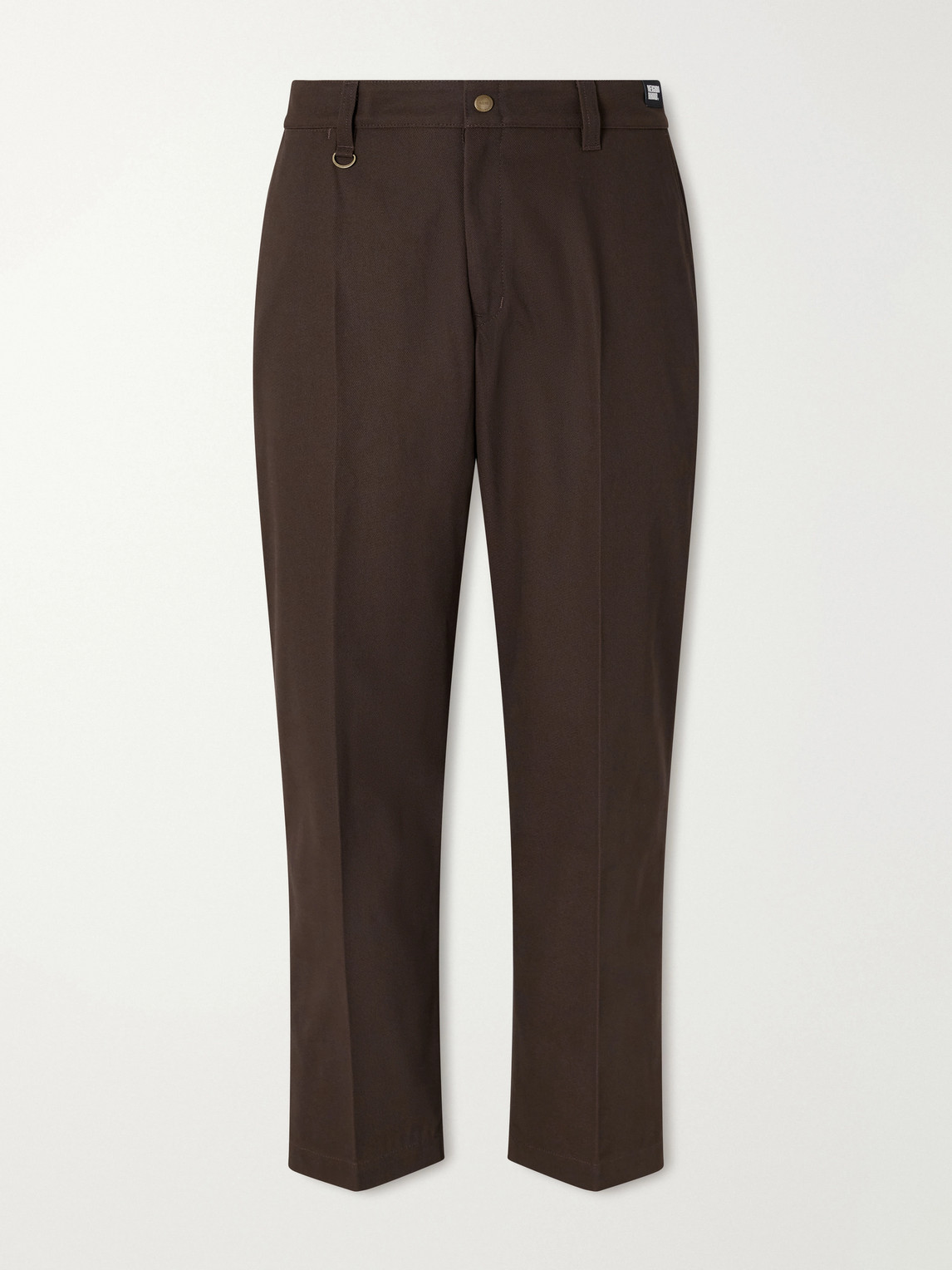 Wide-Leg Twill Trousers