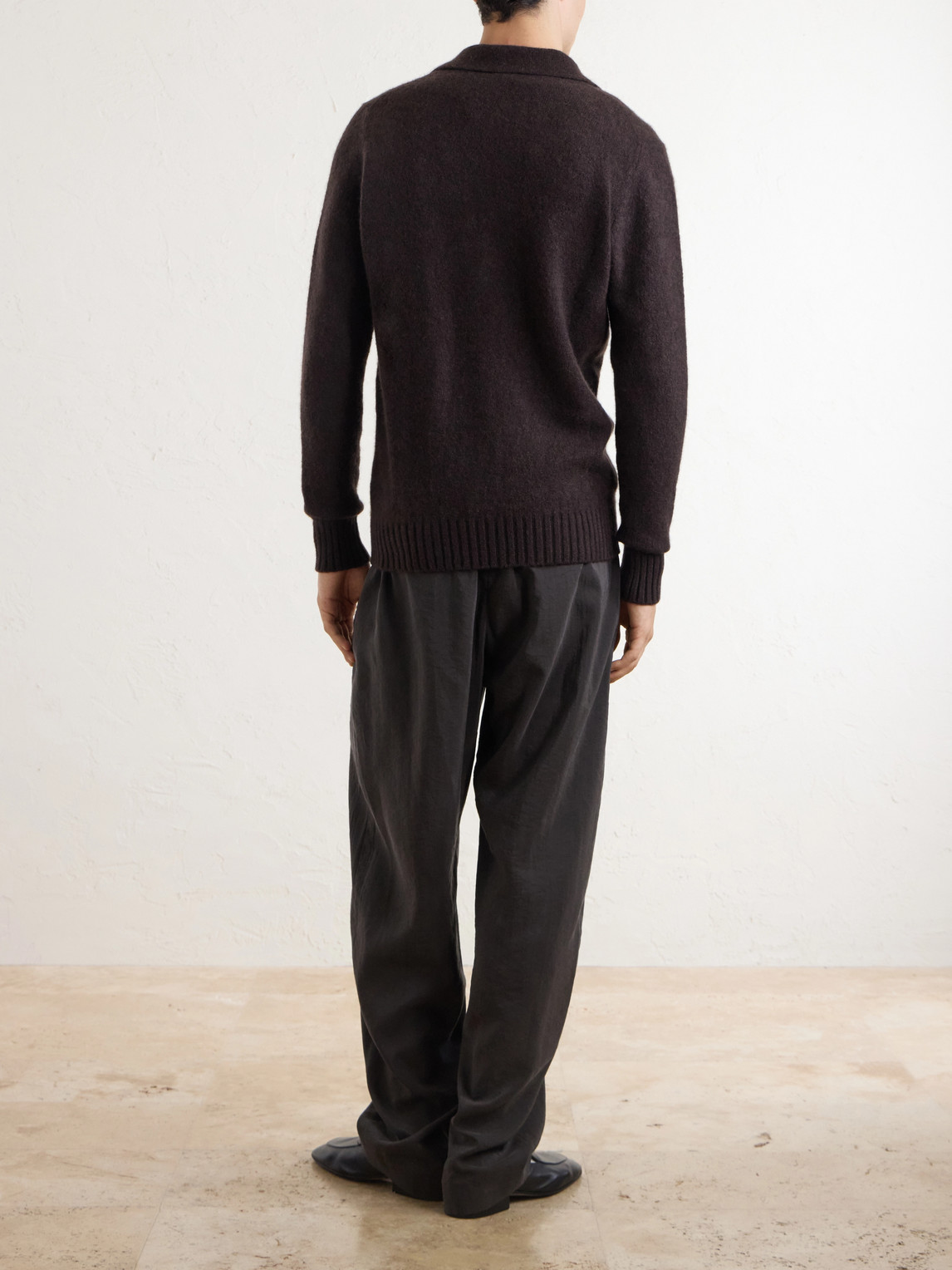 PIACENZA 1733 Cashmere and Silk-Blend Polo Sweater - Men | Thumbnail 4