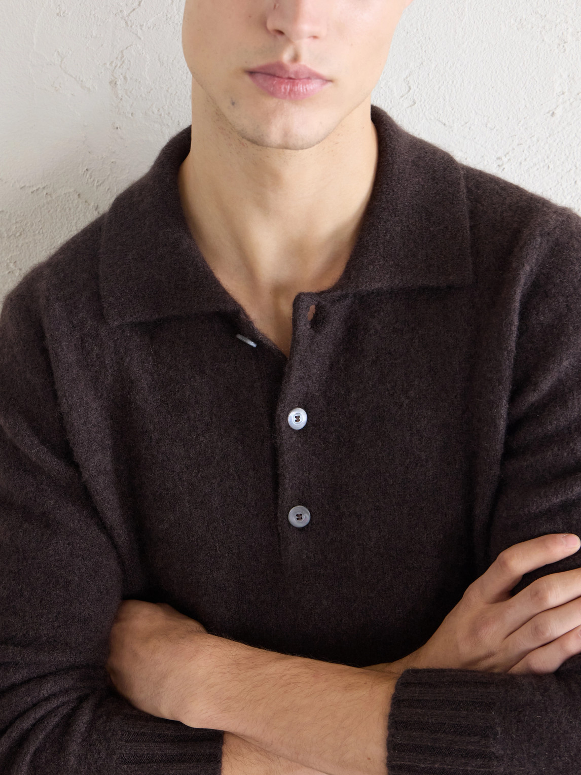 PIACENZA 1733 Cashmere and Silk-Blend Polo Sweater - Men | Thumbnail 5