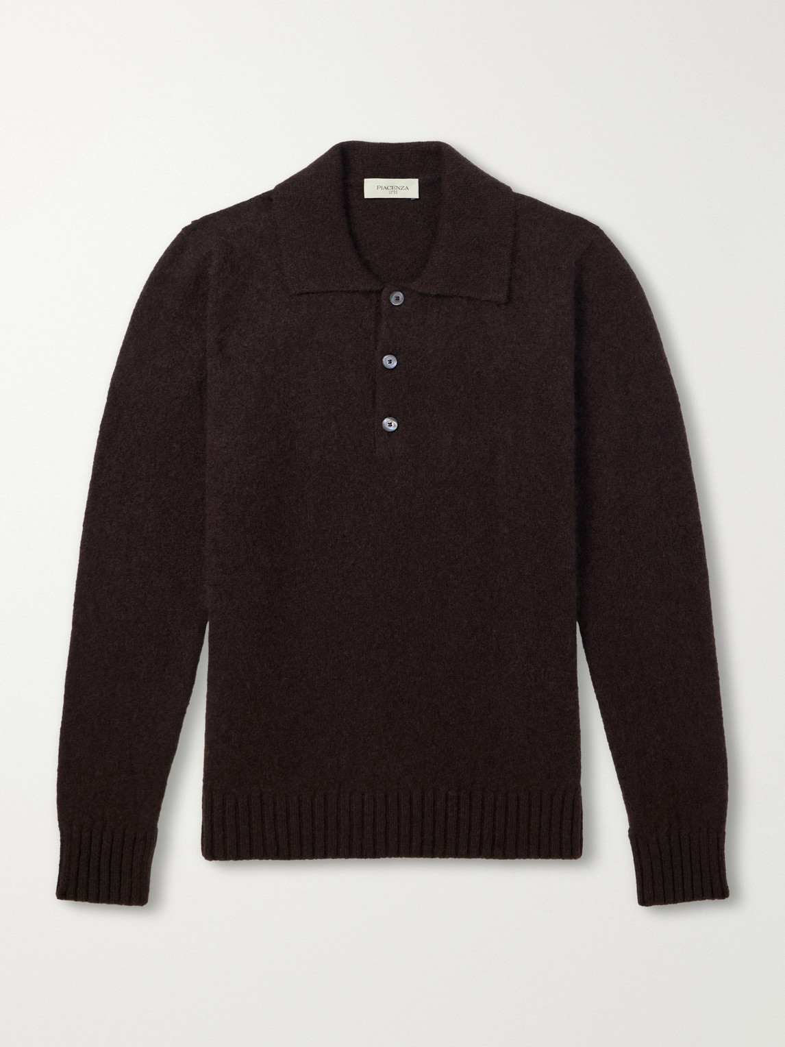 PIACENZA 1733 Cashmere and Silk-Blend Polo Sweater - Men