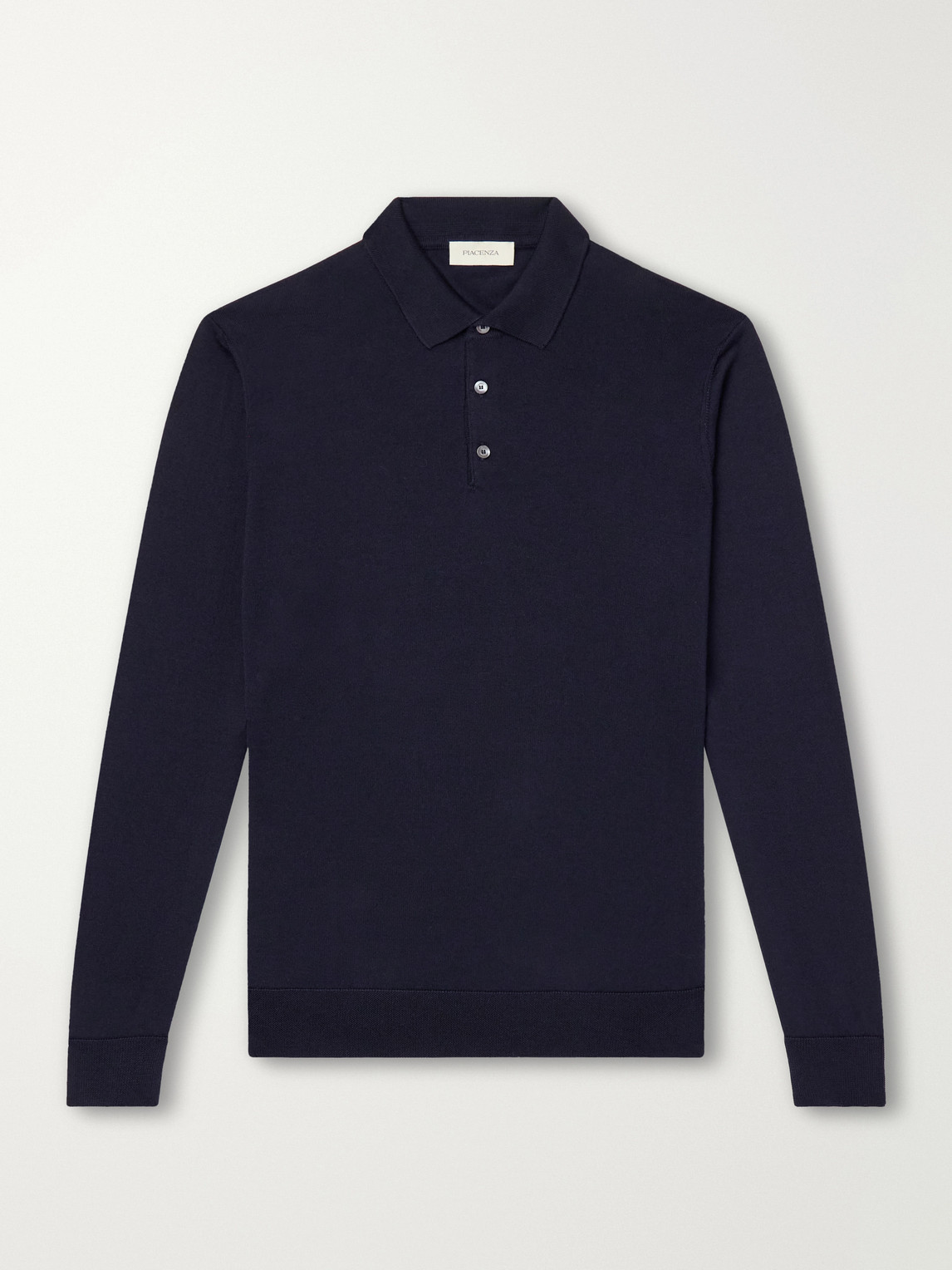 Merino-Wool And Silk-Blend Polo Sweater