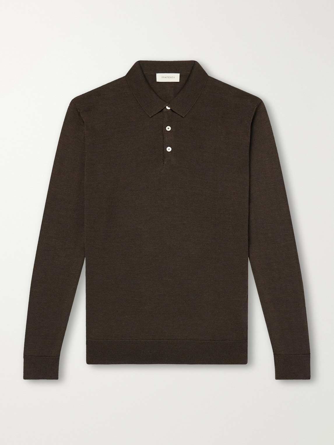 Merino-Wool And Silk-Blend Polo Sweater