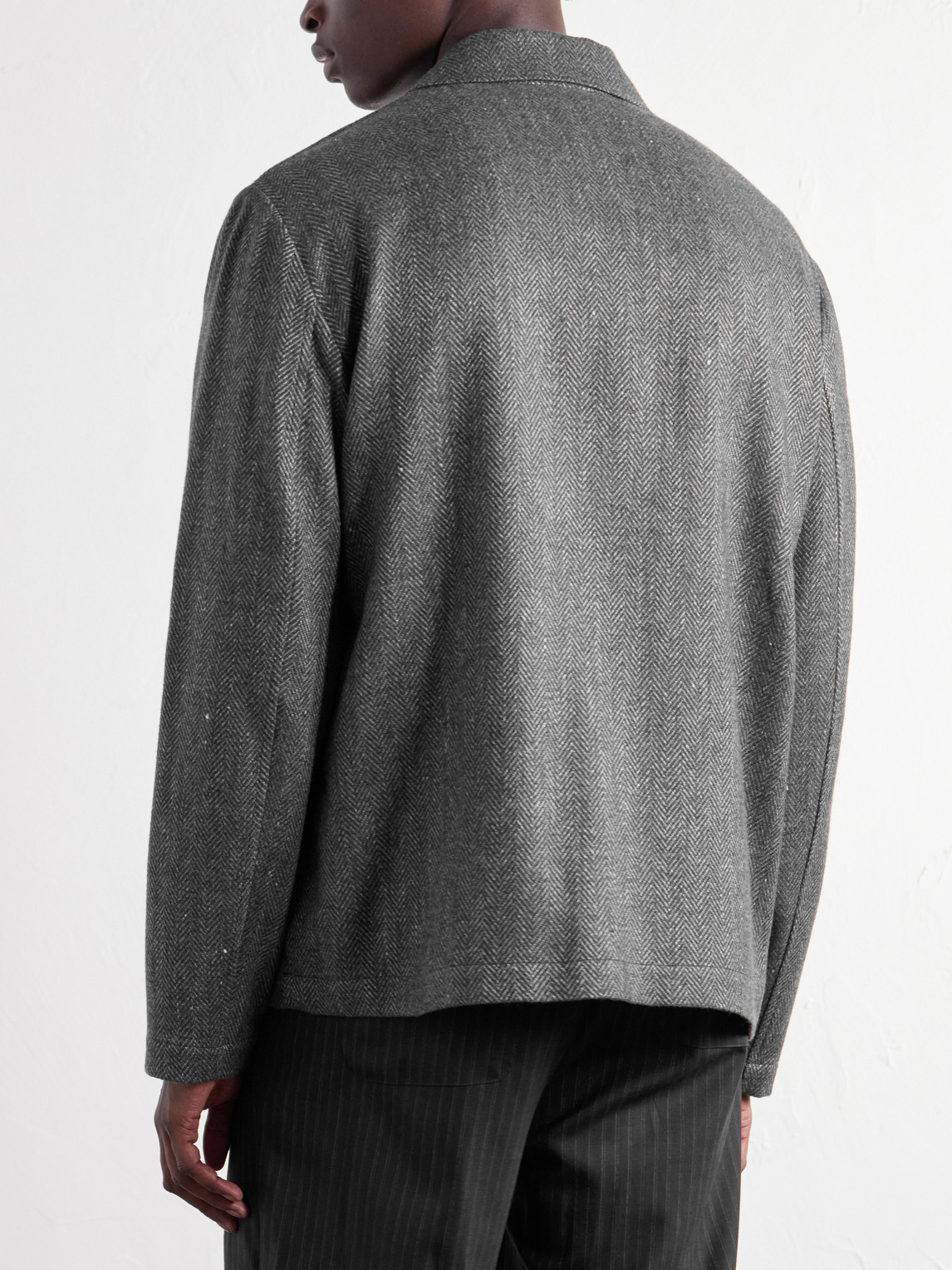 Herringbone Virgin Wool, Silk And Cashmere-Blend Twill Chore Jacket