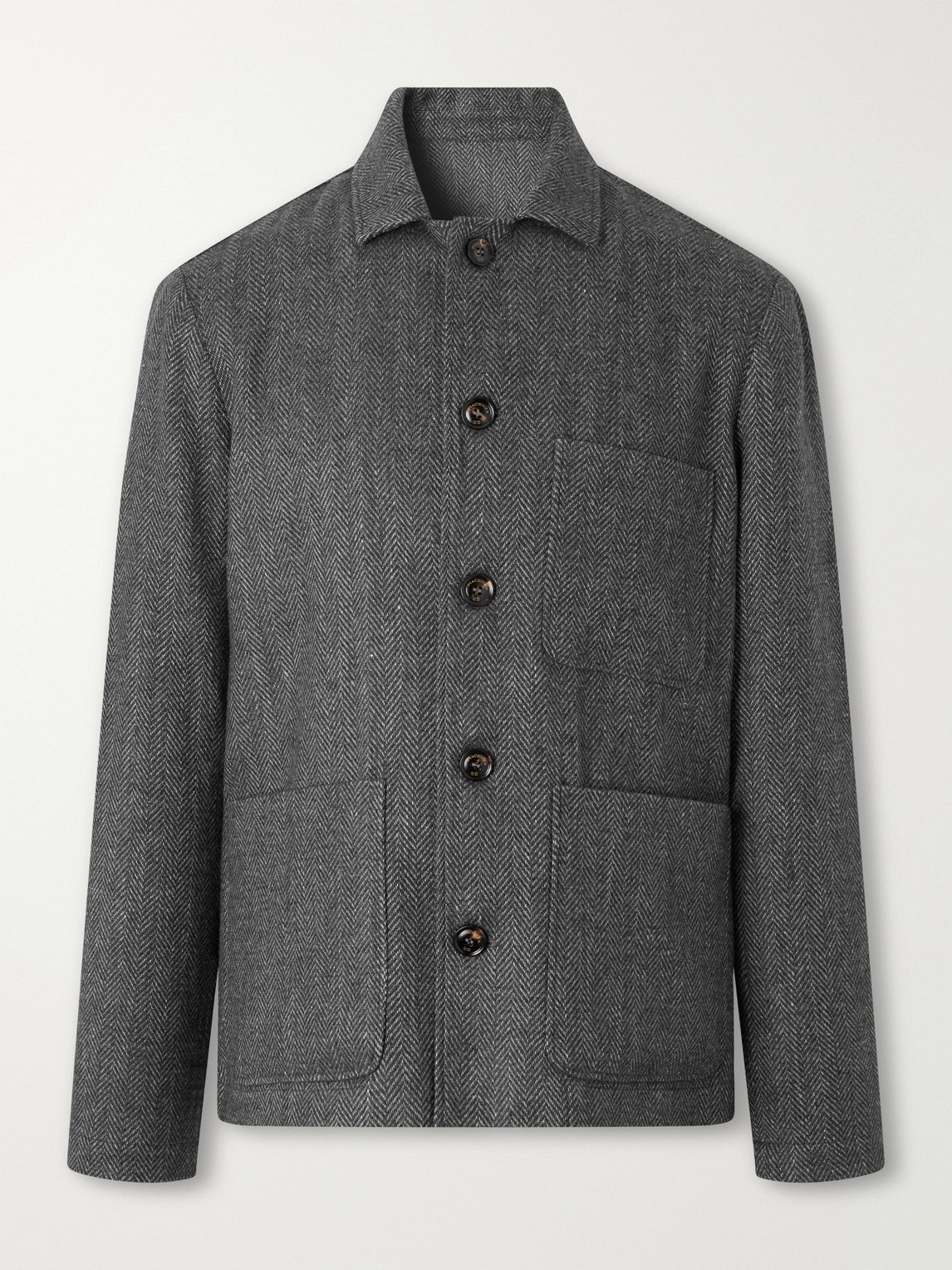 Herringbone Virgin Wool, Silk And Cashmere-Blend Twill Chore Jacket