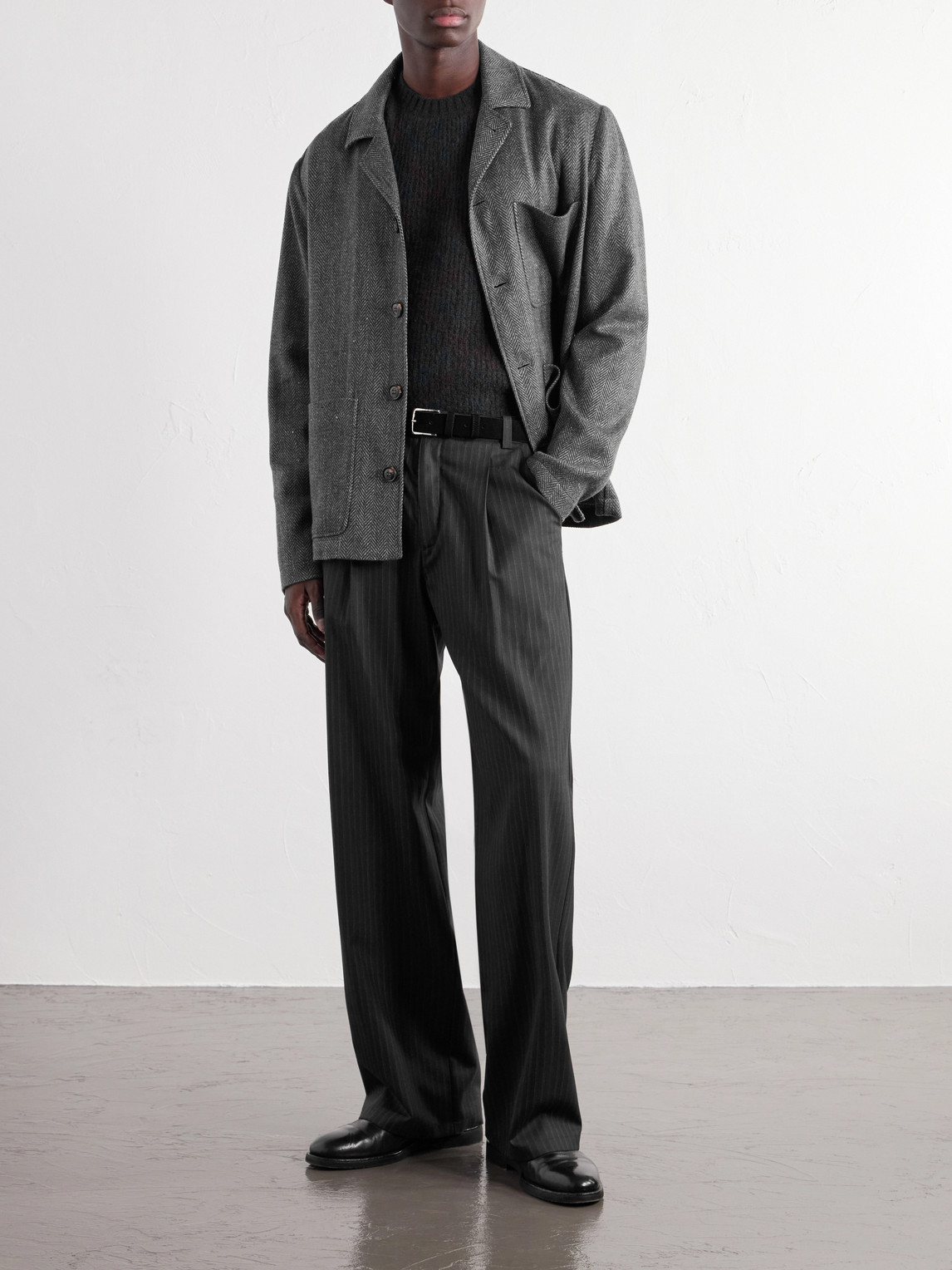 Herringbone Virgin Wool, Silk And Cashmere-Blend Twill Chore Jacket