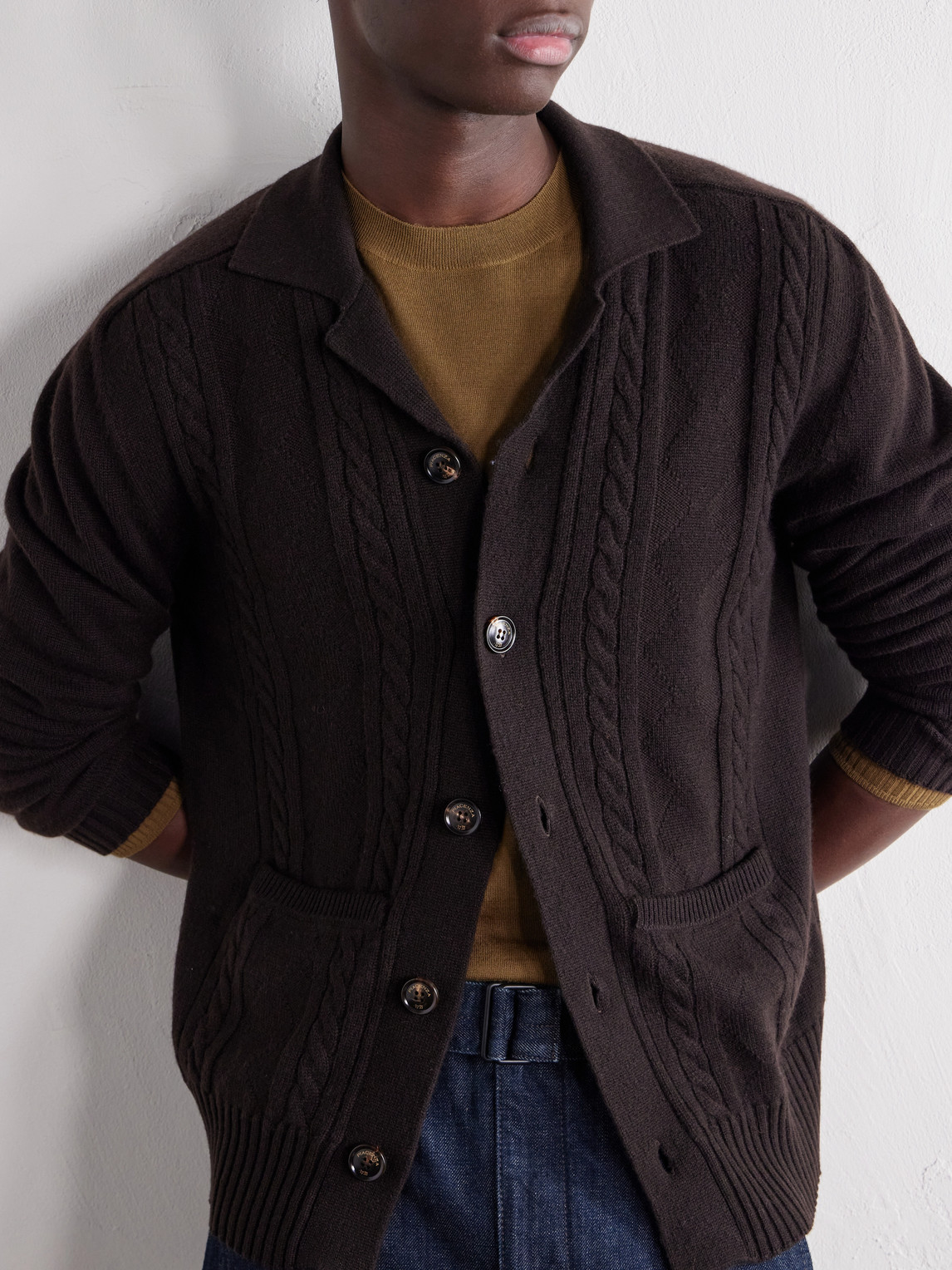 Cable-Knit Cashmere Cardigan