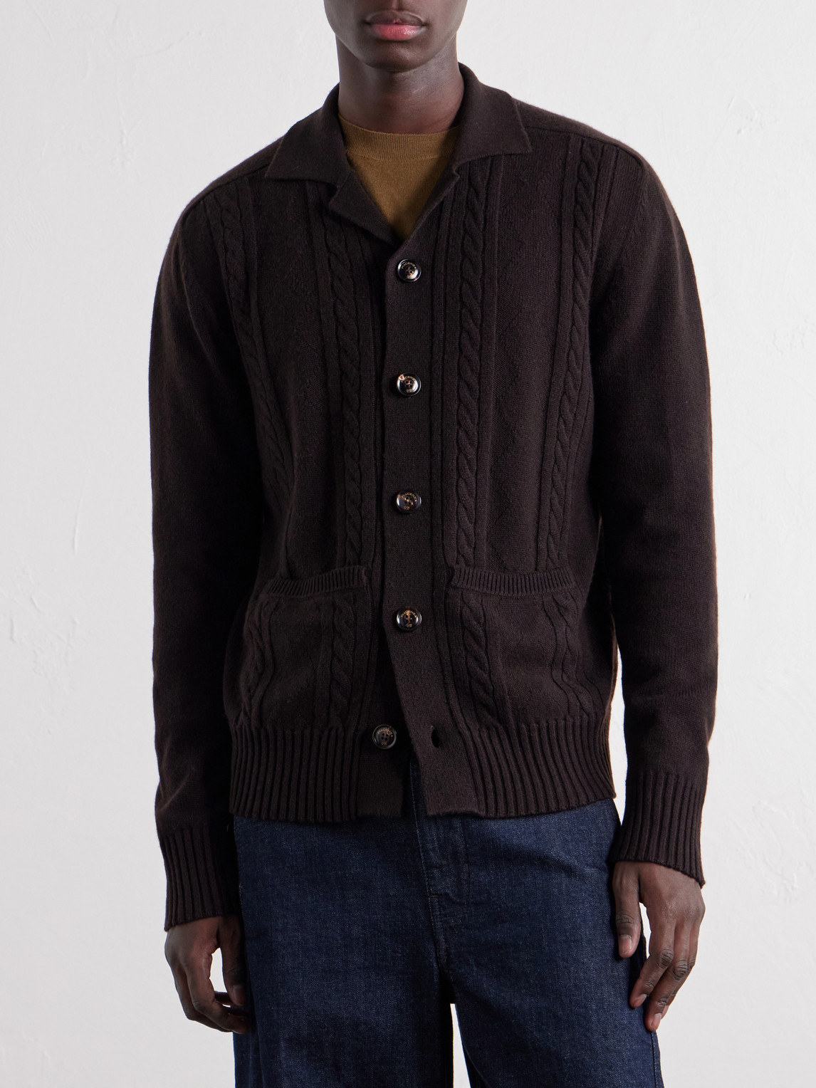 Cable-Knit Cashmere Cardigan
