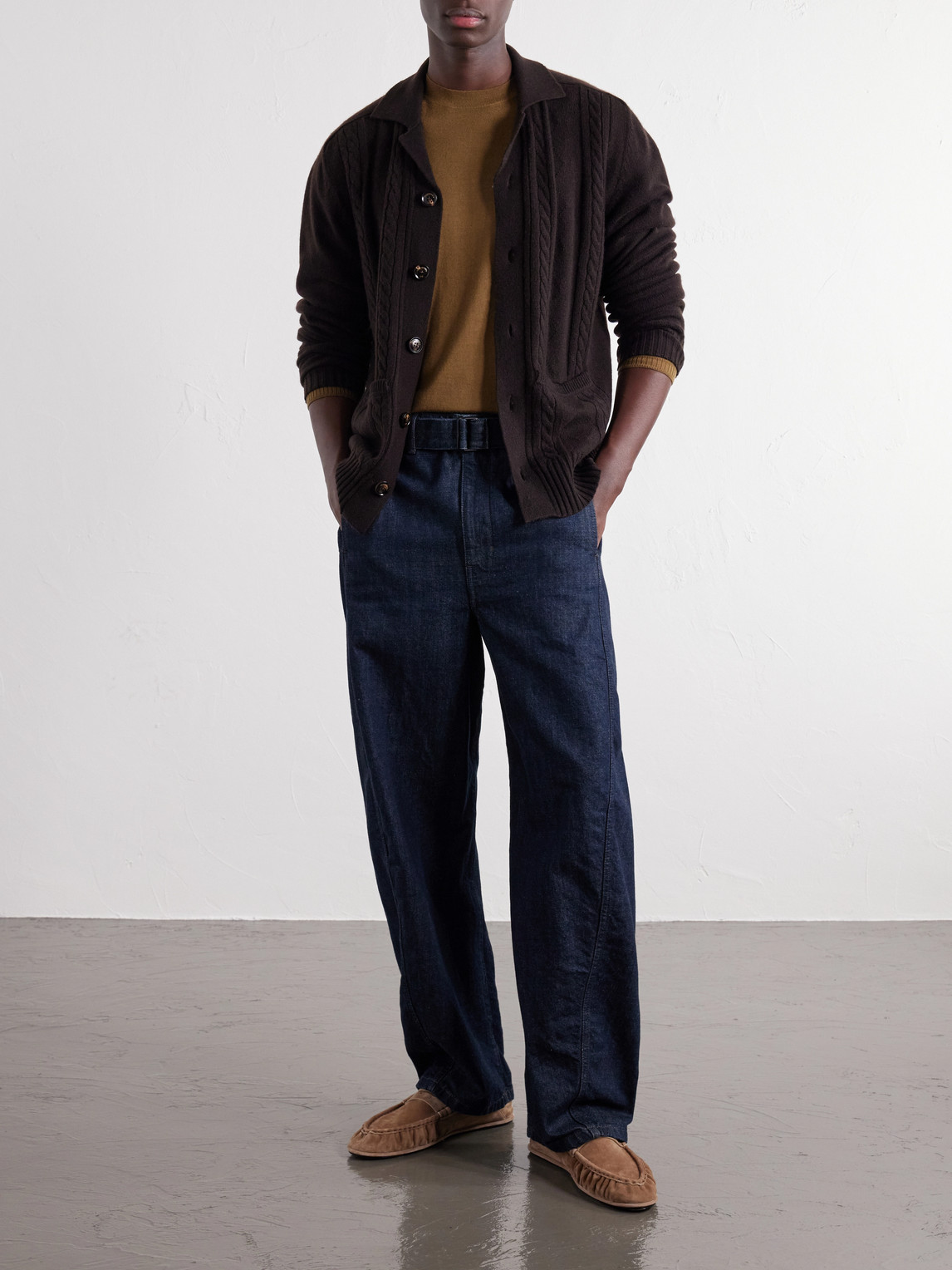 Cable-Knit Cashmere Cardigan