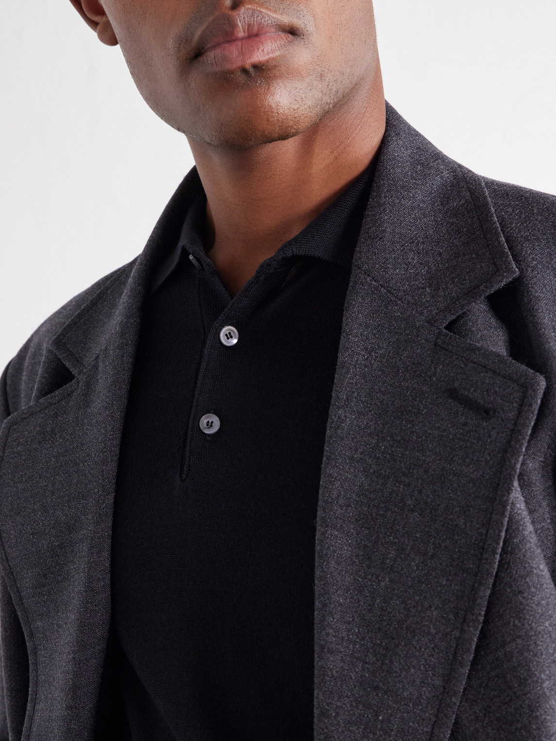 Wool And Silk-Blend Polo Sweater