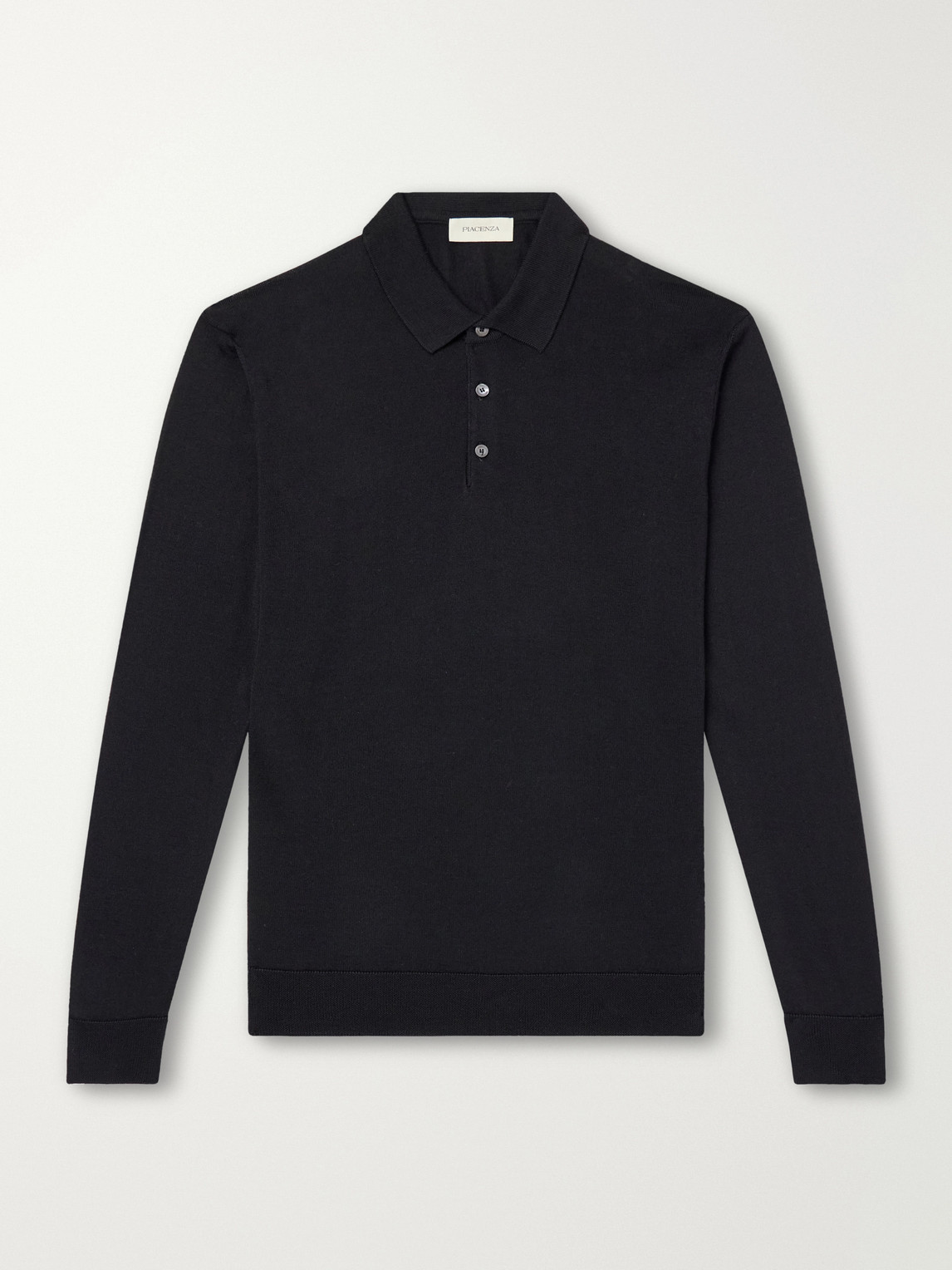 Wool And Silk-Blend Polo Sweater