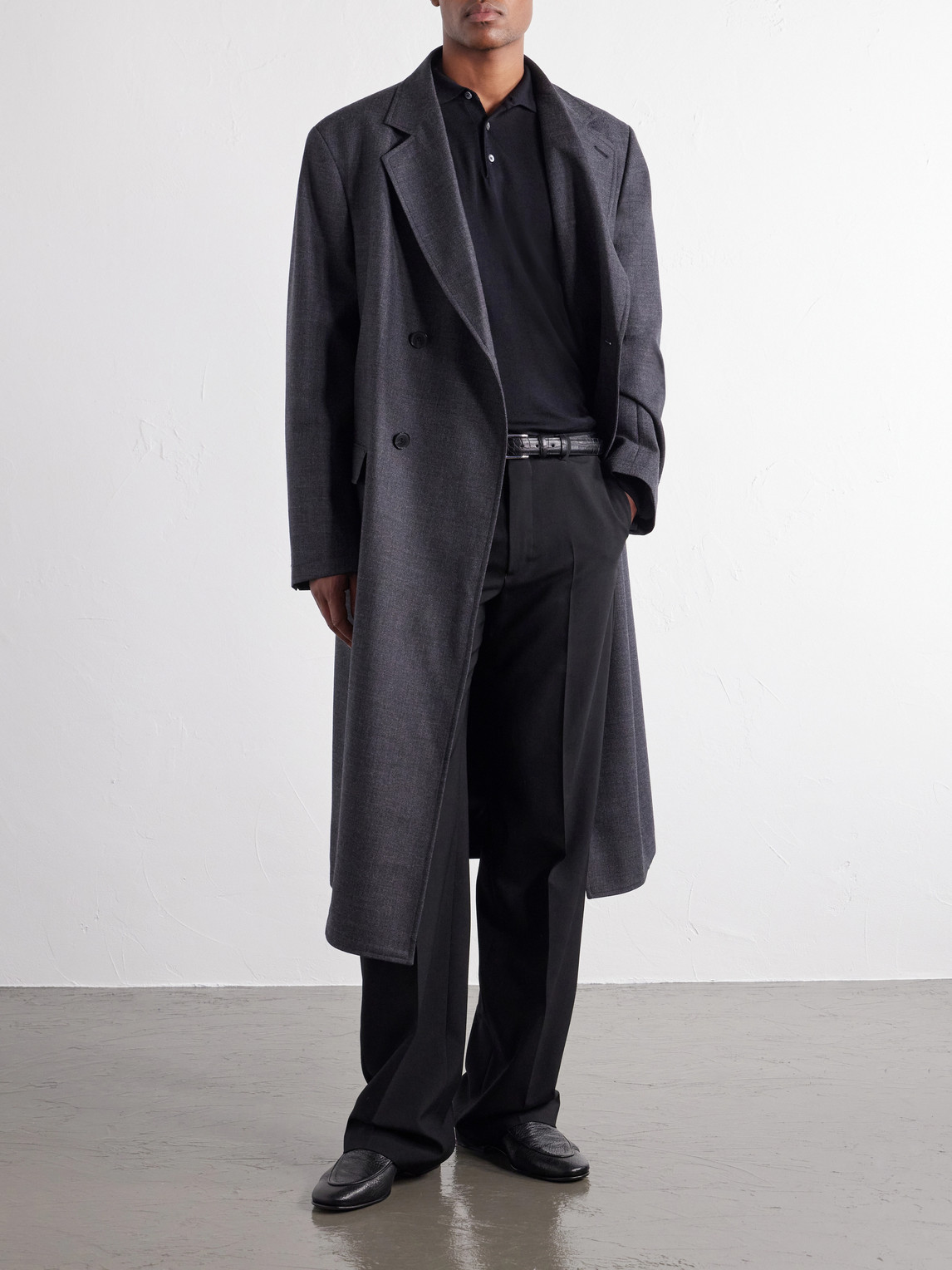 Wool And Silk-Blend Polo Sweater