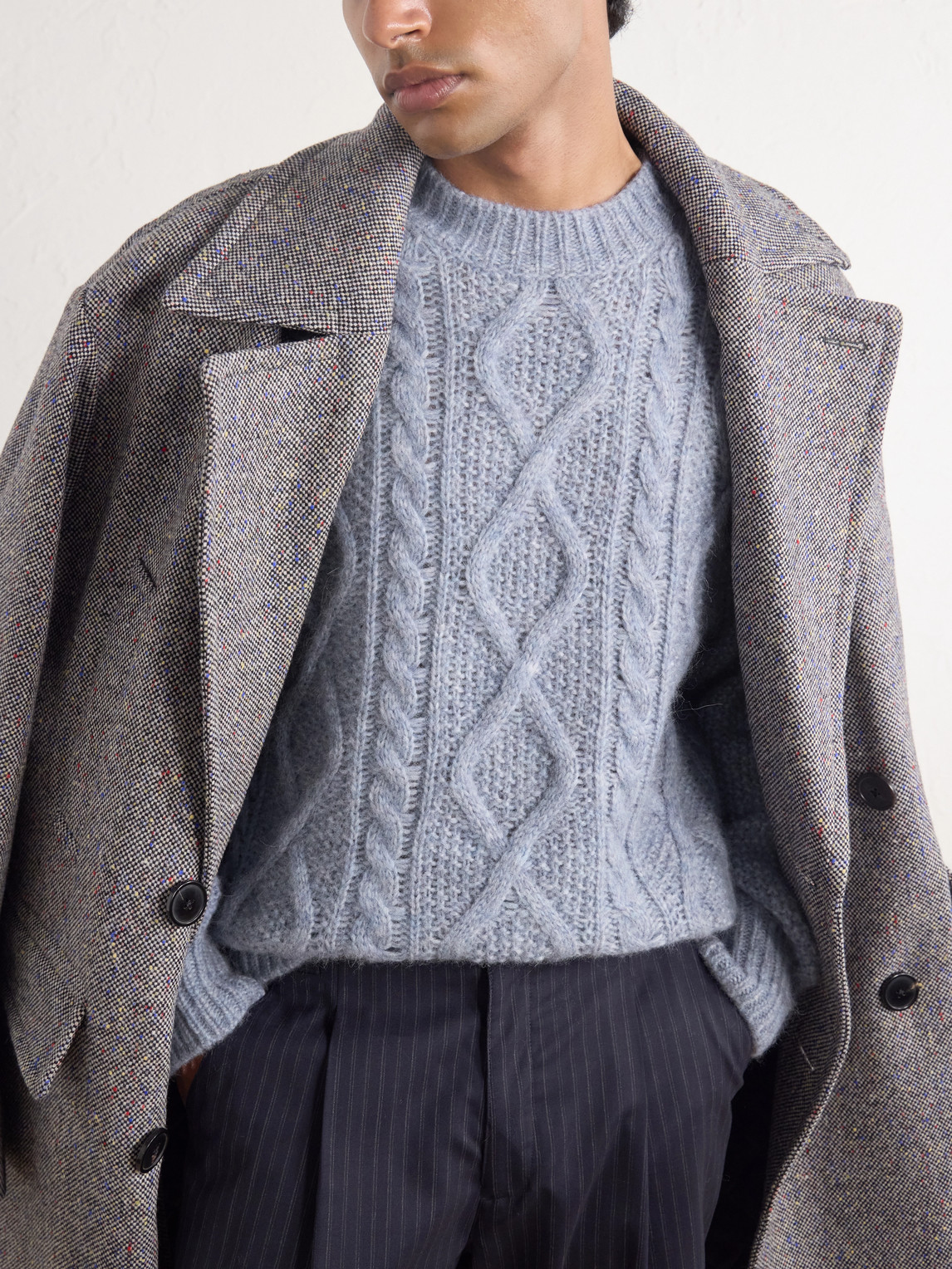 Cable-Knit Alpaca And Wool-Blend Sweater