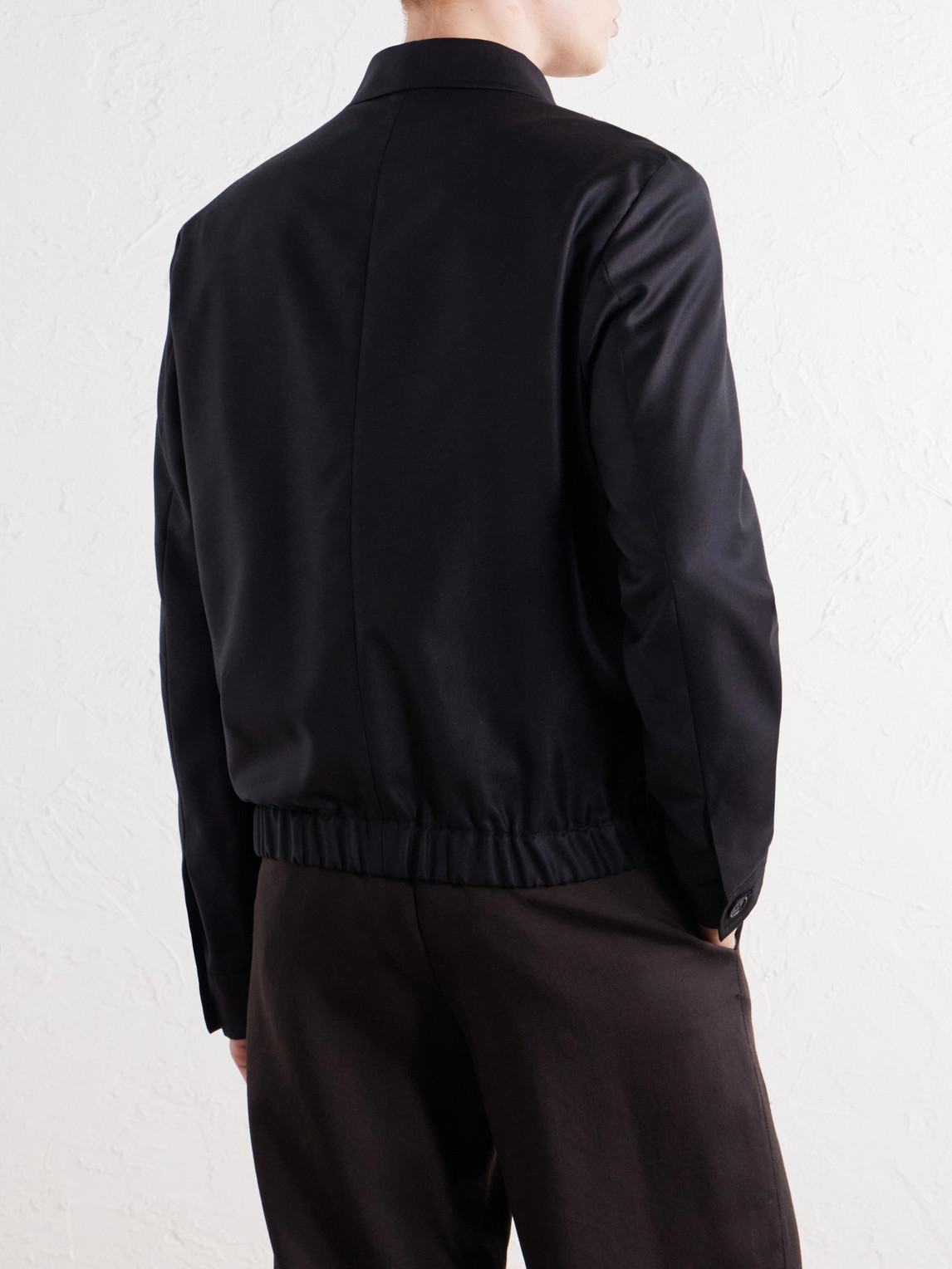 And Silk-Blend Blouson Jacket