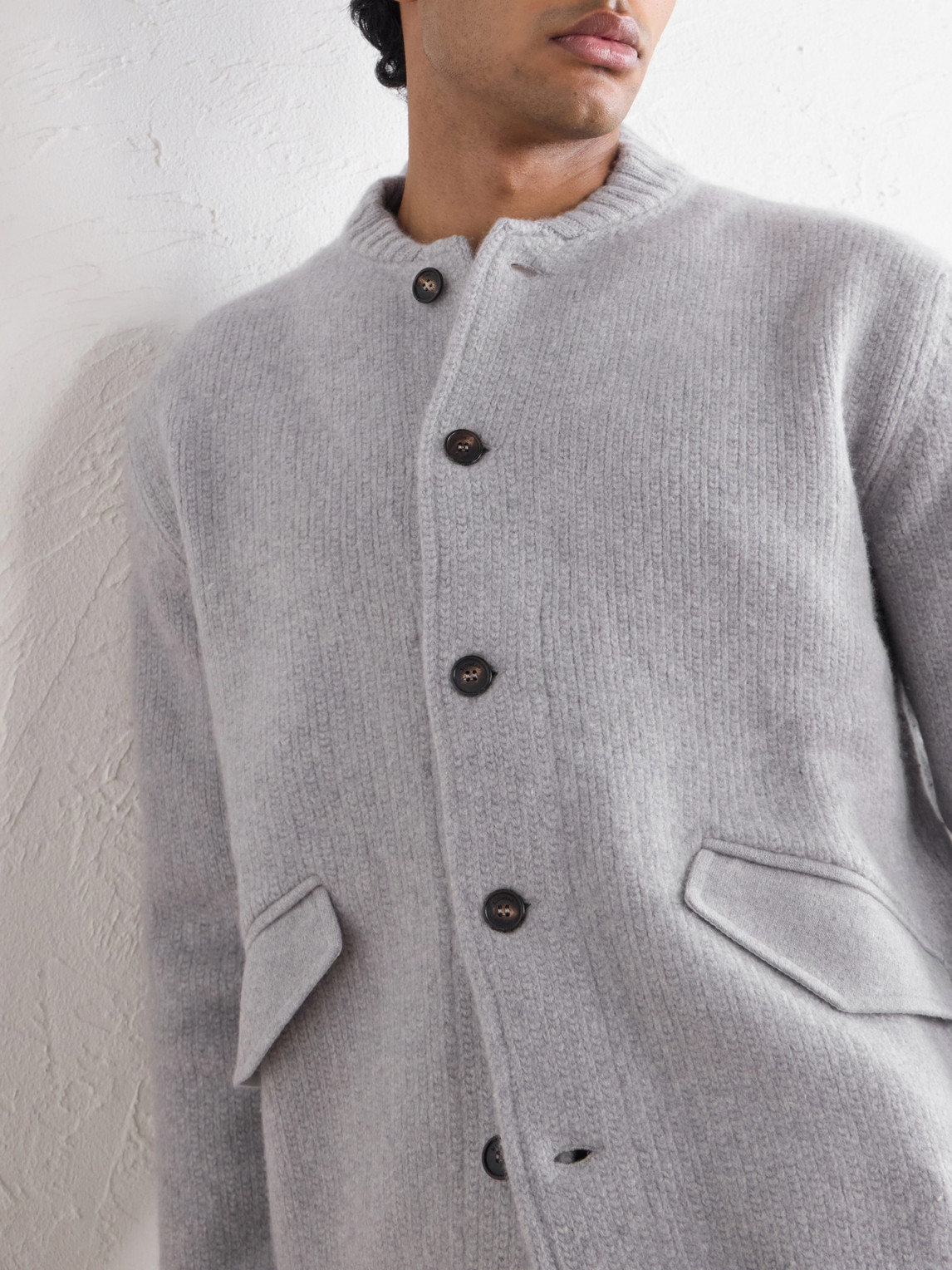 Zanone Wool And Cashmere-Blend Knitted Bomber Jacket