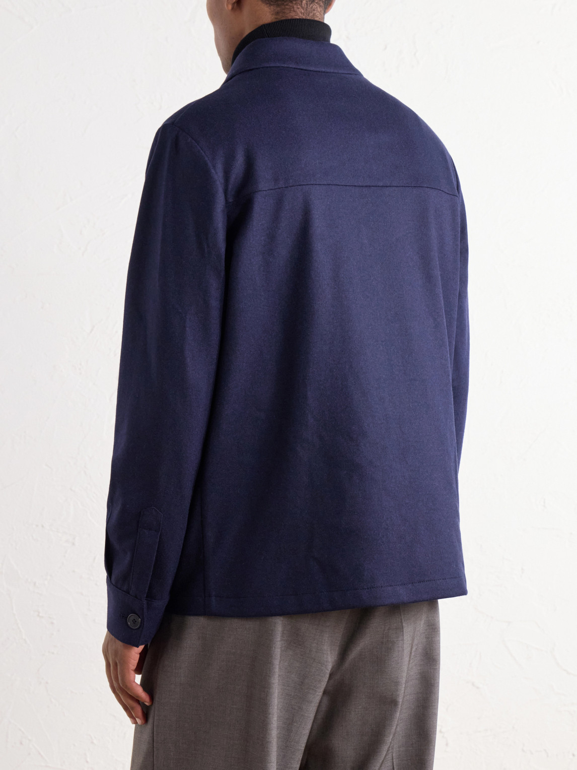 Incotex Cashmere-Felt Overshirt