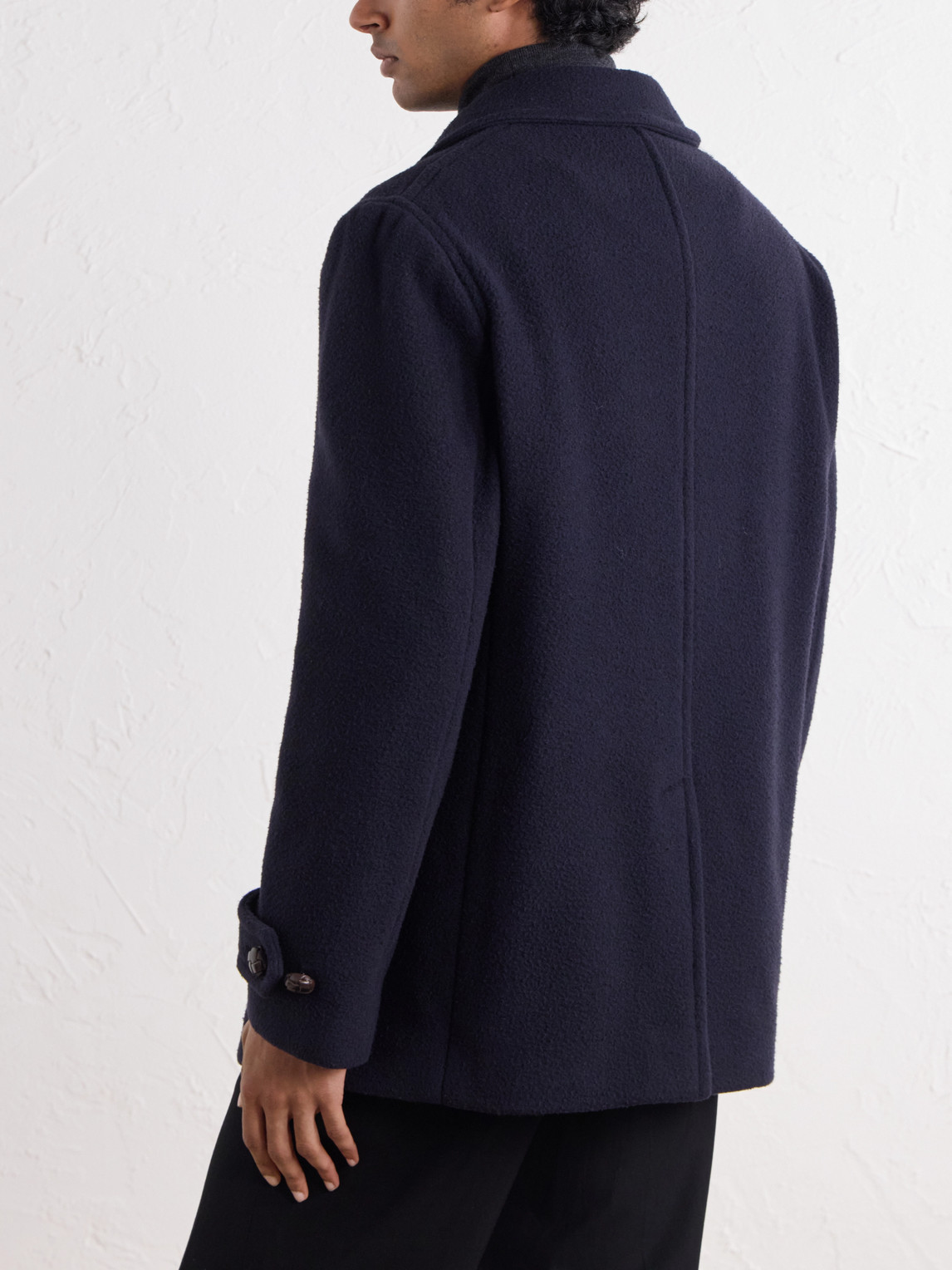 Montedoro Double-Breasted Wool-Blend Plush Coat