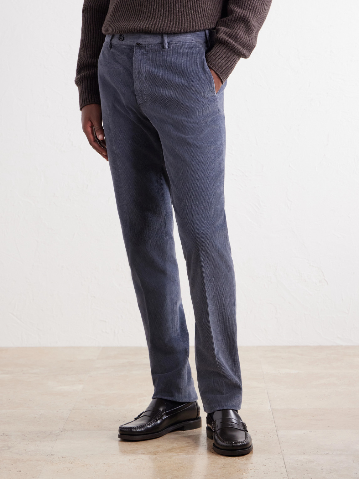 Incotex Tapered Cotton-Blend Corduroy