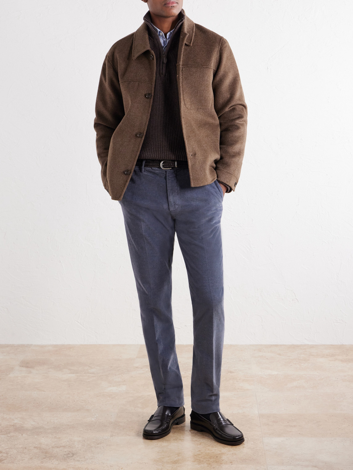 Incotex Tapered Cotton-Blend Corduroy