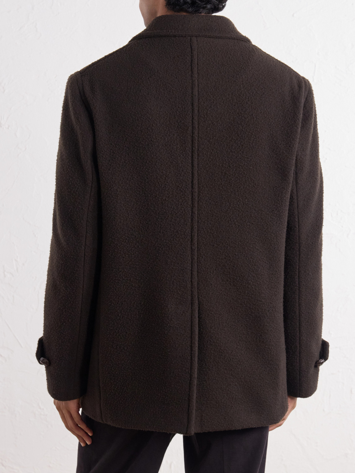 Montedoro Double-Breasted Wool-Blend Plush Coat