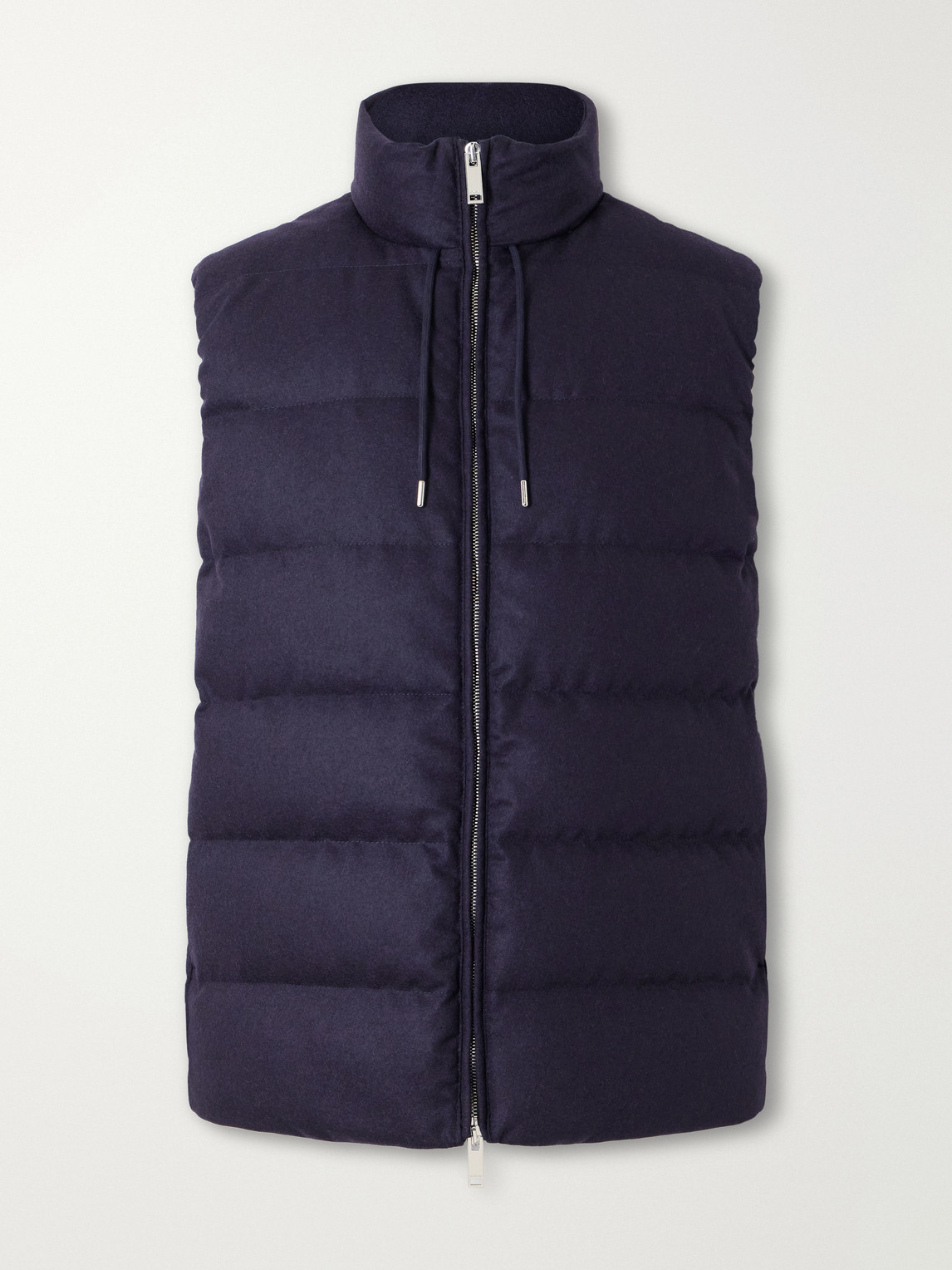 Slowear Padded Wool And Cashmere-blend Gilet In Blue
