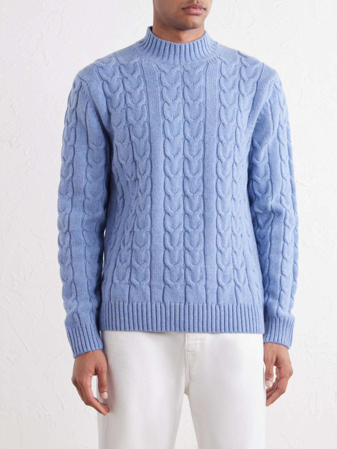 Zanone Slim-Fit Cable-Knit Virgin Sweater