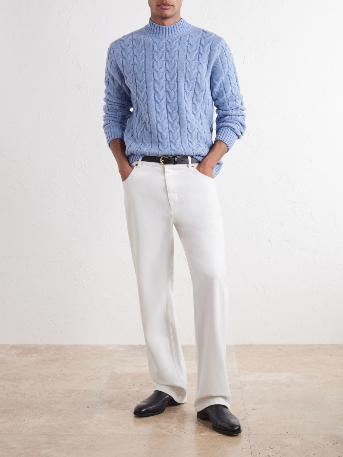 Zanone Slim-Fit Cable-Knit Virgin Sweater