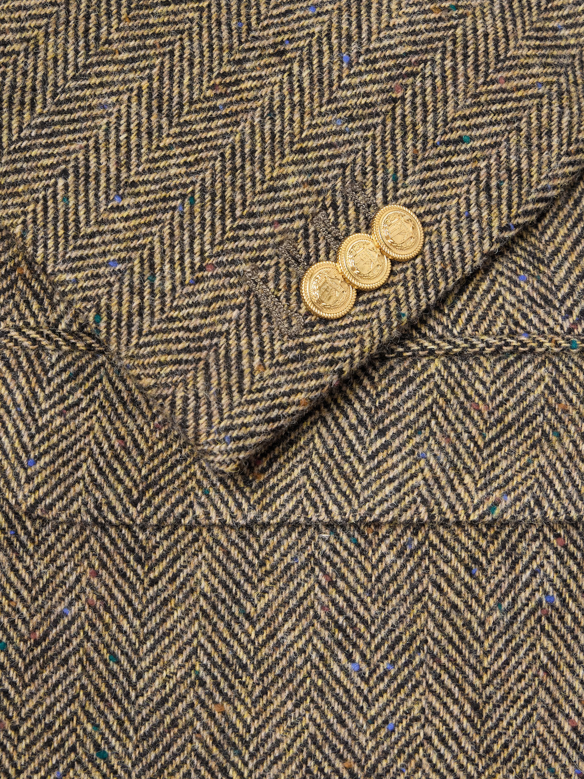 Incotex Double-Breasted Herringbone Shetland Wool-Twill Blazer