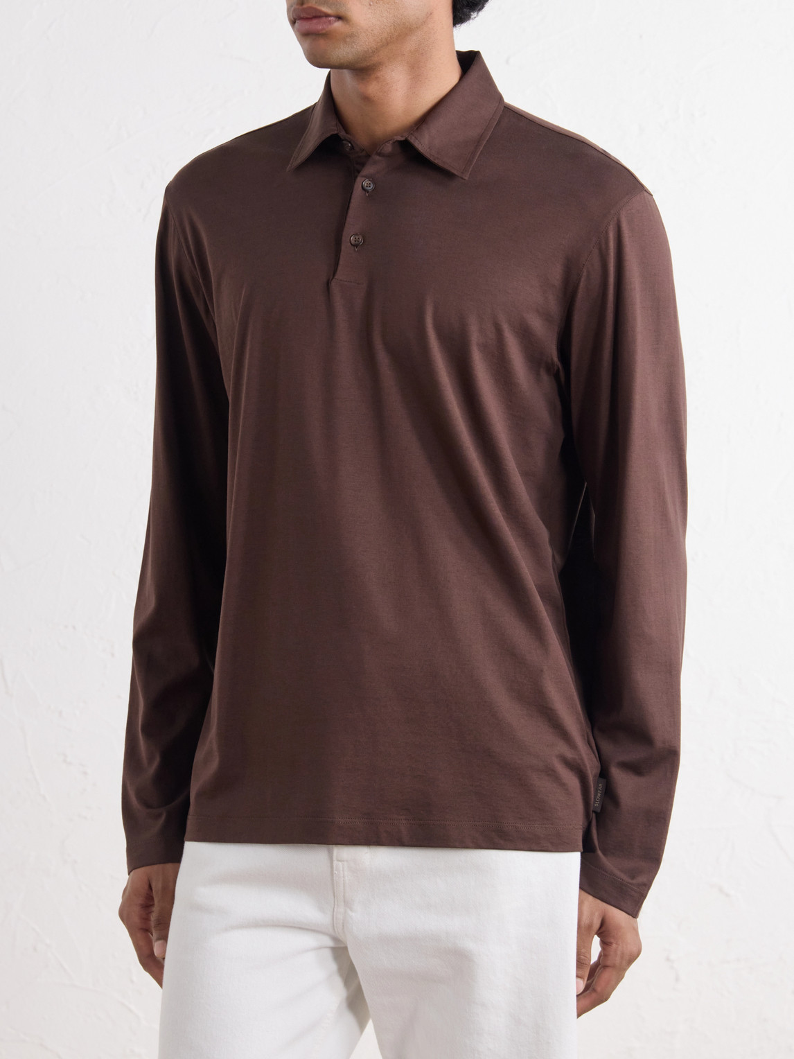 Zanone Cotton And Silk-Blend Jersey Polo Shirt