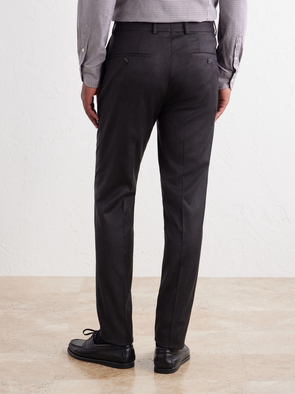 Incotex Tapered Wool-Blend Flannel Trousers