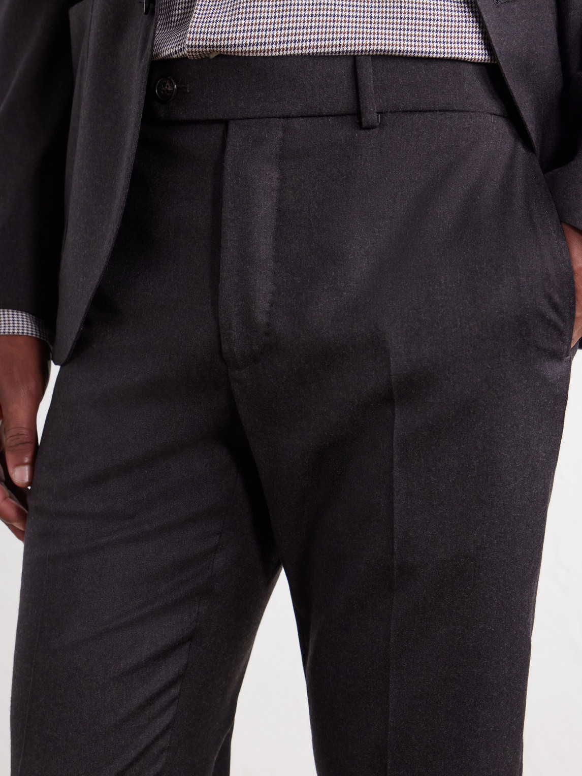 Incotex Tapered Wool-Blend Flannel Trousers