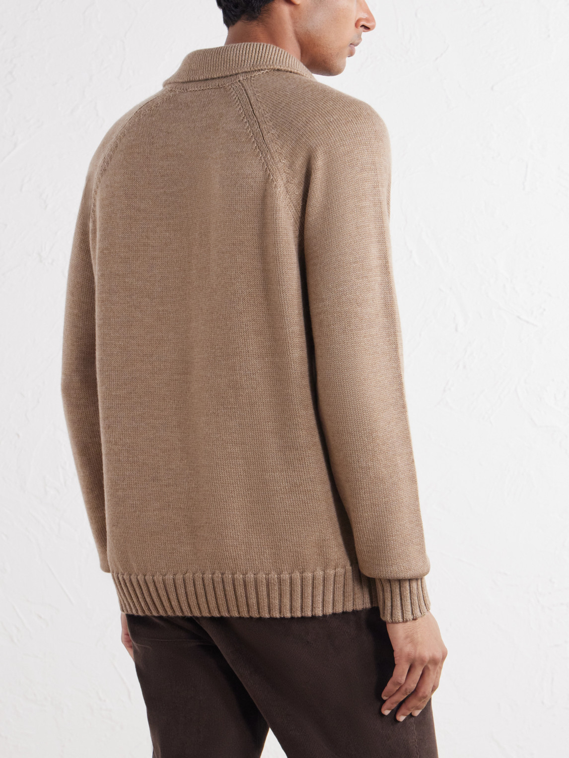 Zanone Slim-Fit Virgin Wool Polo Sweater