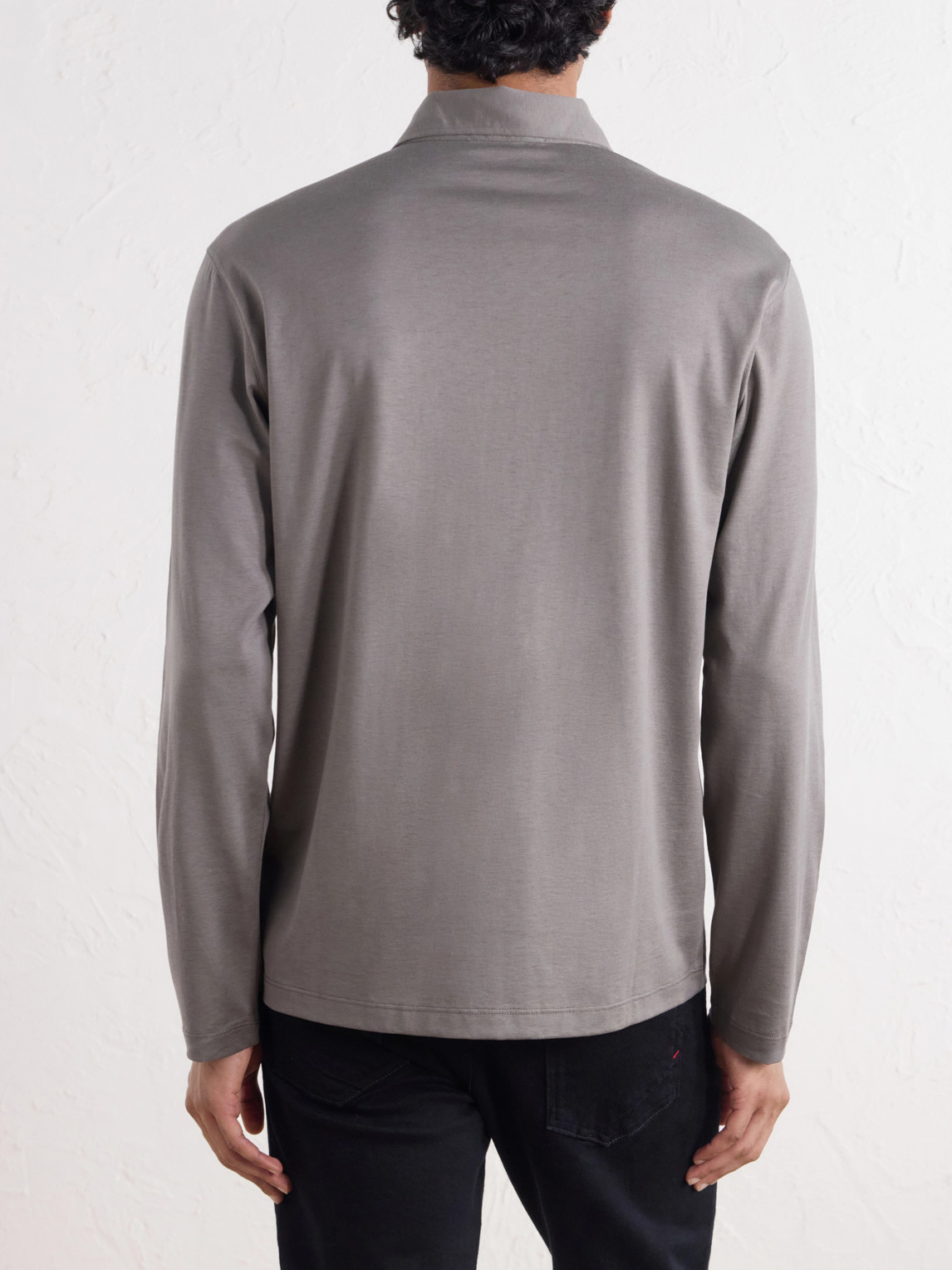 Zanone Cotton And Silk-Blend Jersey Polo Shirt