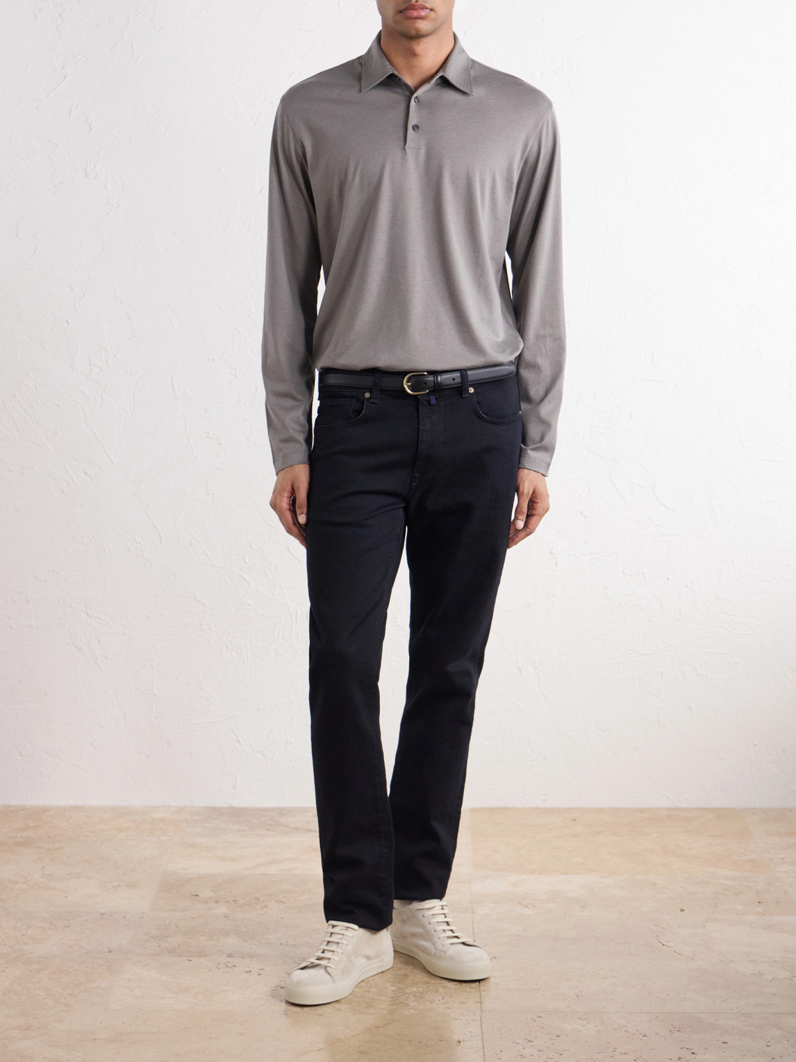 Zanone Cotton And Silk-Blend Jersey Polo Shirt