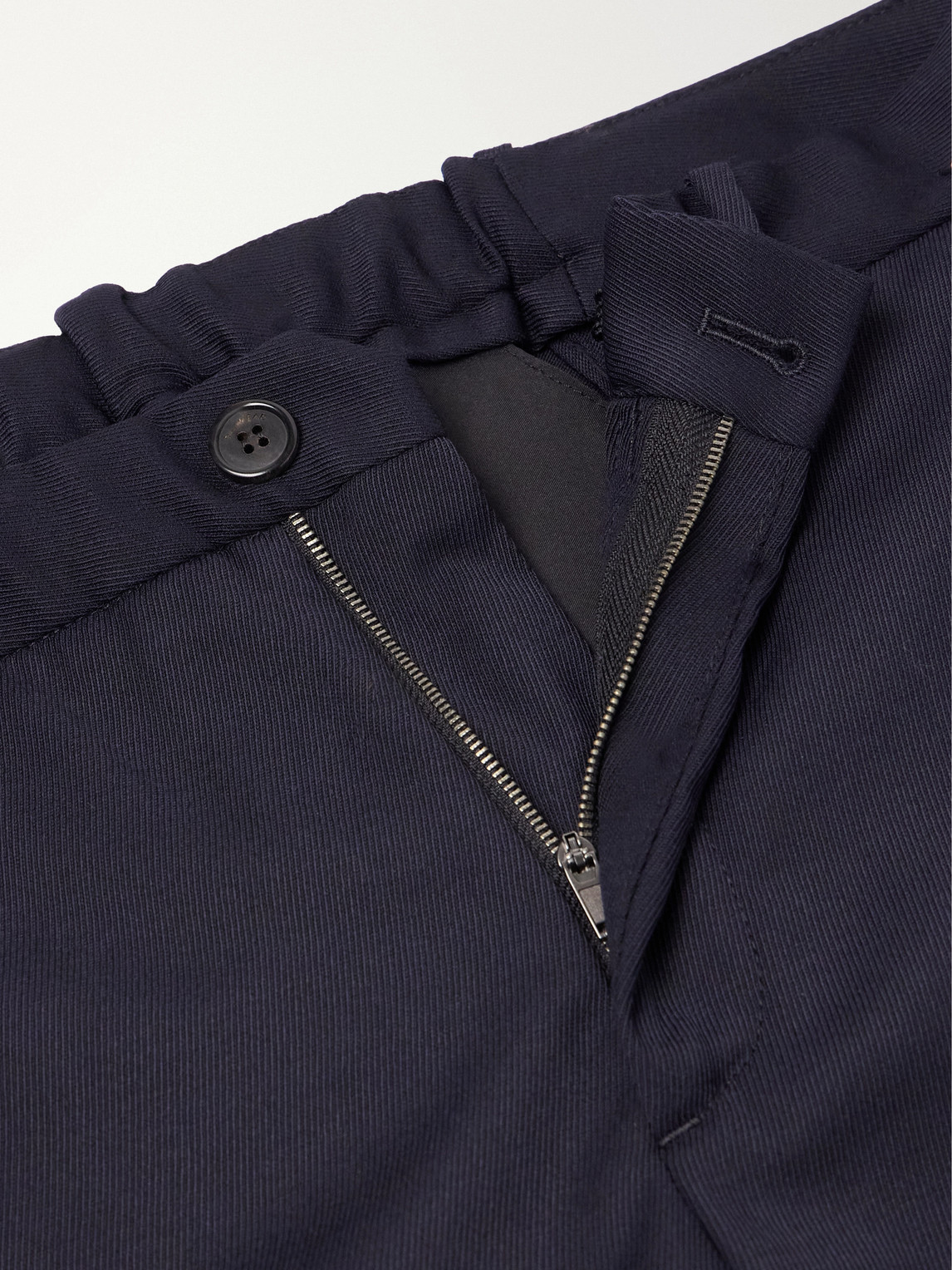 Incotex Teknosartorial Tapered Drawstring Mélange Twill Trousers
