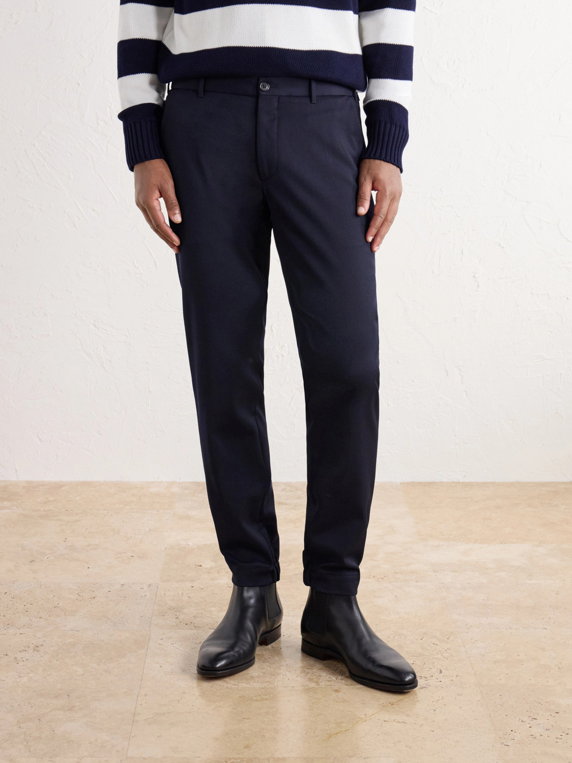 Incotex Teknosartorial Tapered Drawstring Mélange Twill Trousers