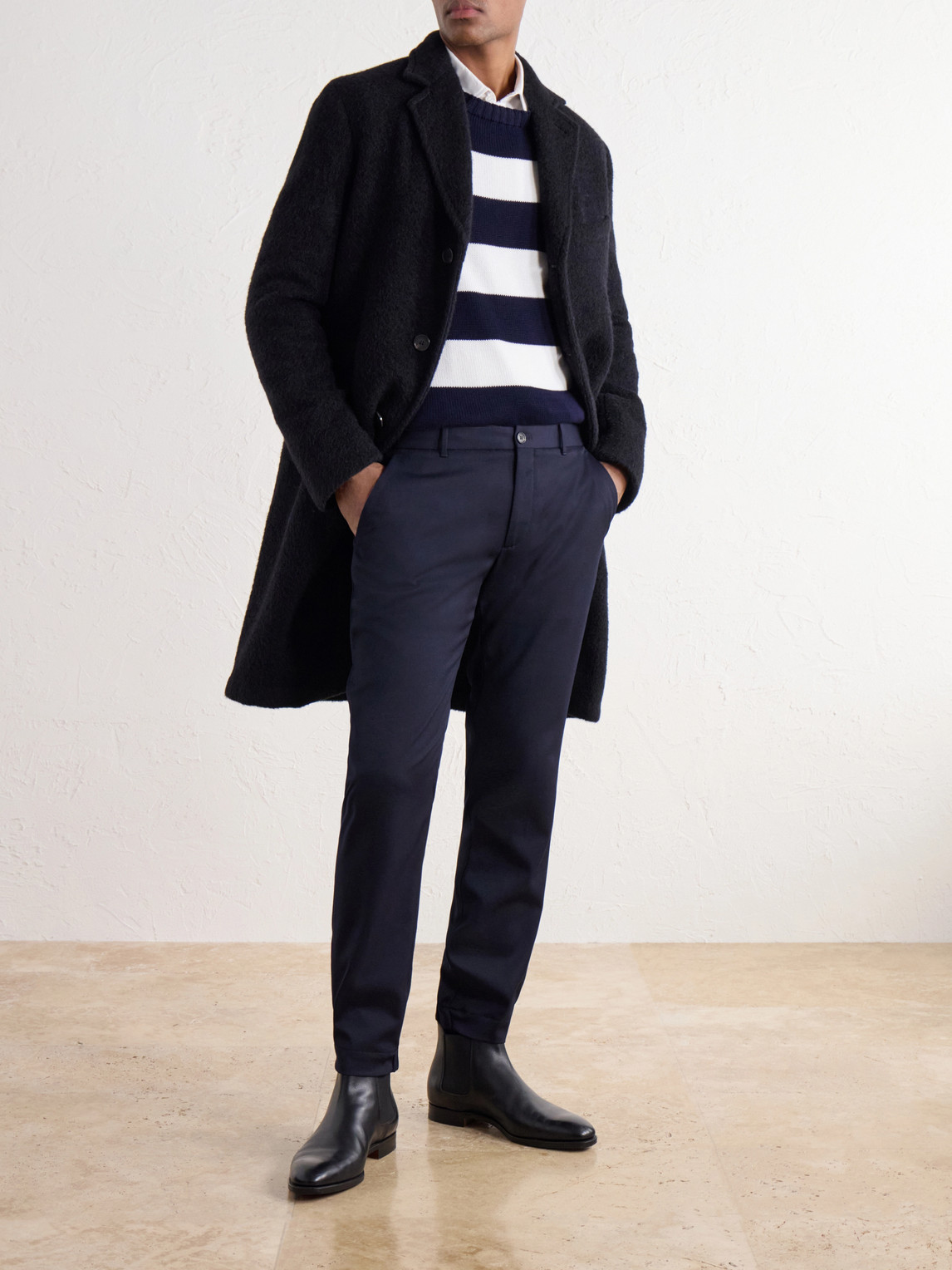 Incotex Teknosartorial Tapered Drawstring Mélange Twill Trousers
