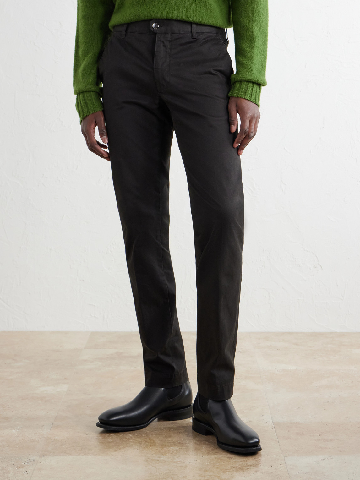 Incotex Straight-Leg Cotton-Blend Twill Trousers