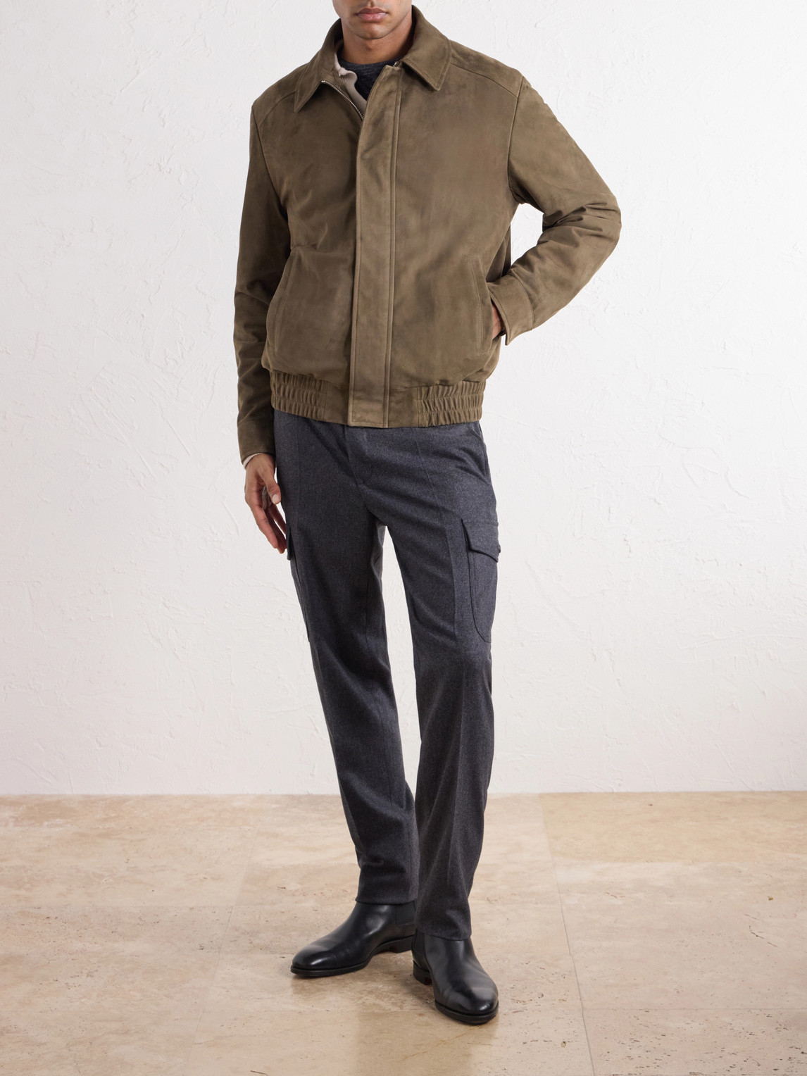 Montedoro Suede Blouson Jacket