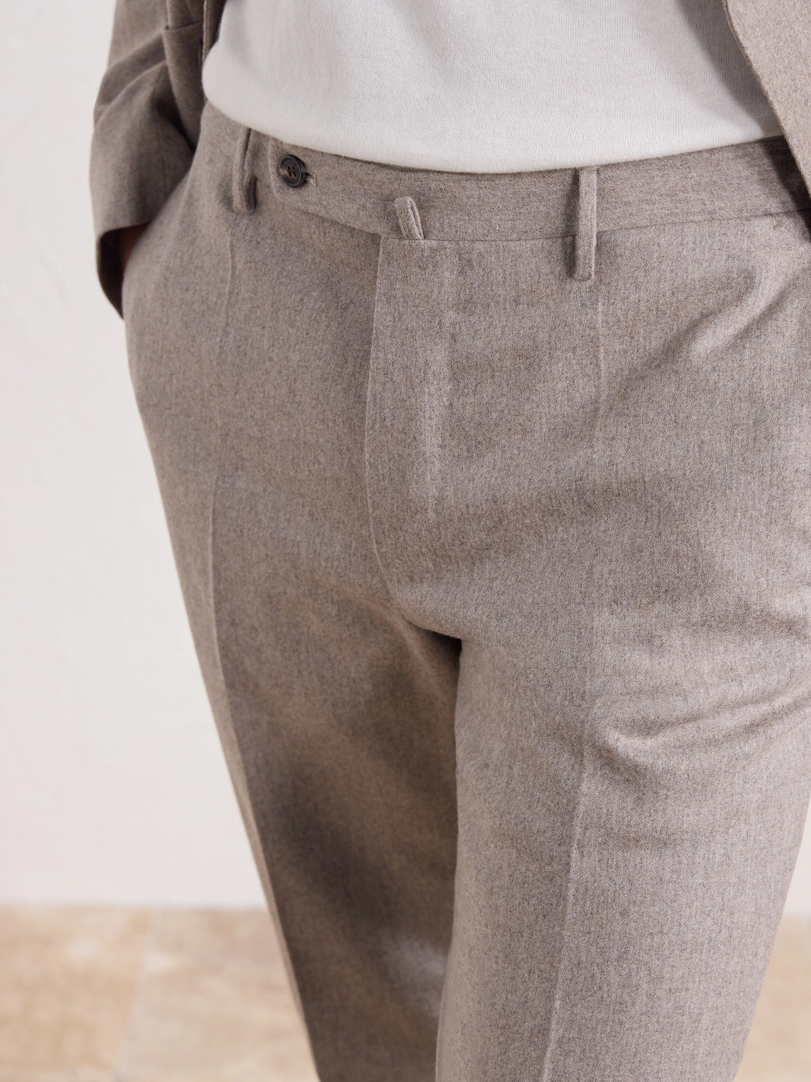 Incotex Straight-Leg Wool-Blend Flannel Trousers