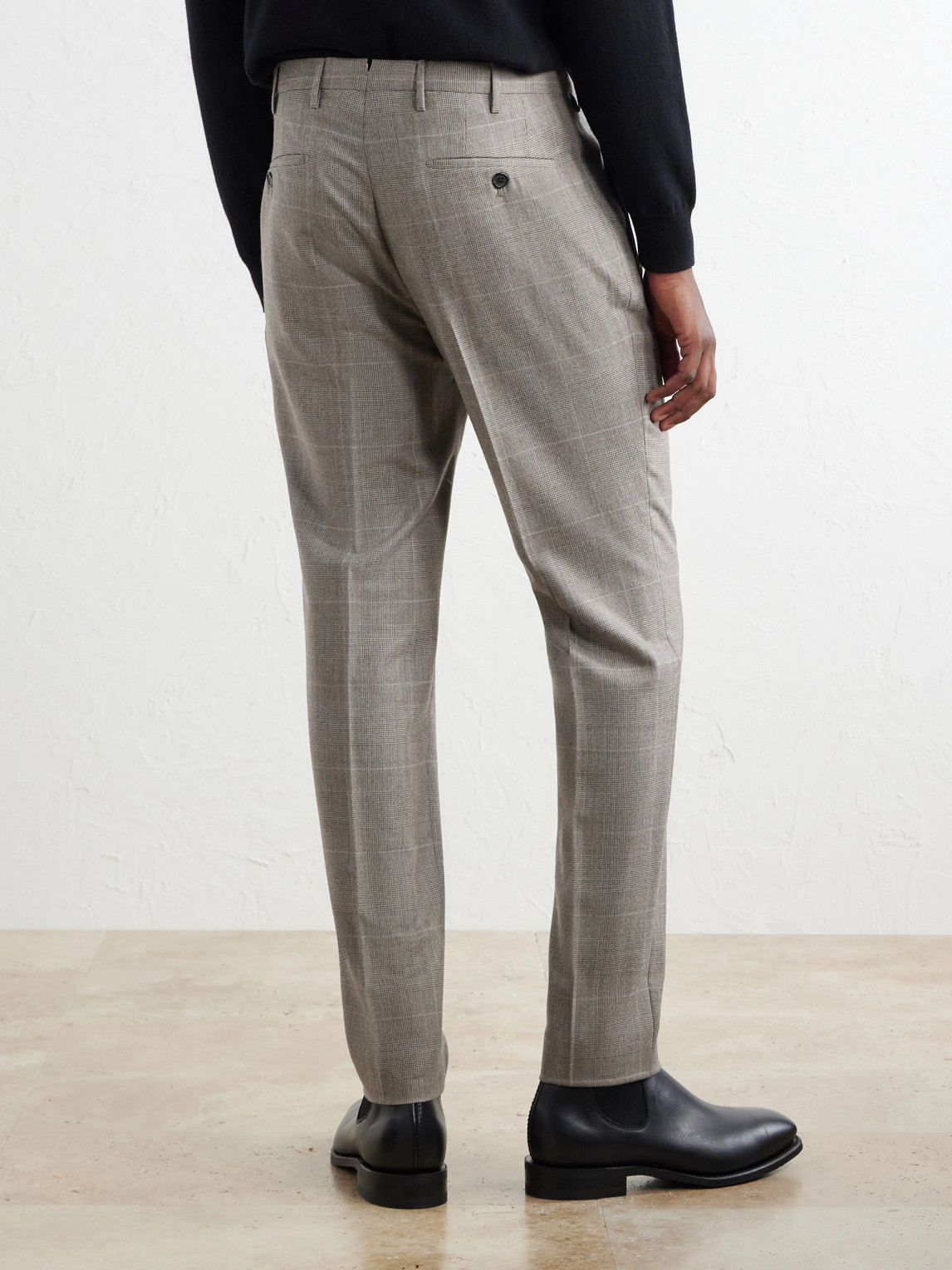 Incotex Tapered Prince Of Wales Checked Wool