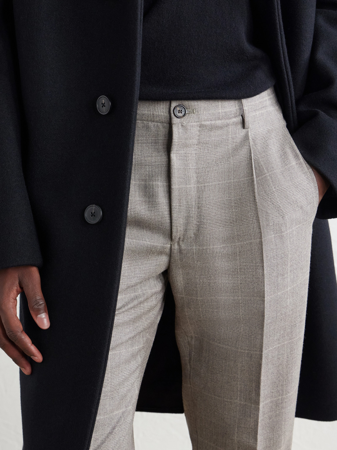 Incotex Tapered Prince Of Wales Checked Wool