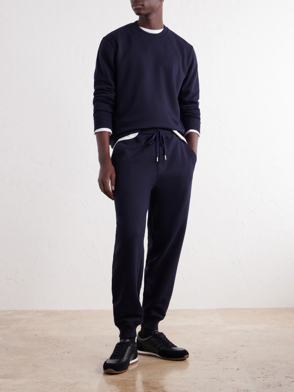 Zanone Tapered Cotton And Cashmere-Blend Jersey Sweatpants